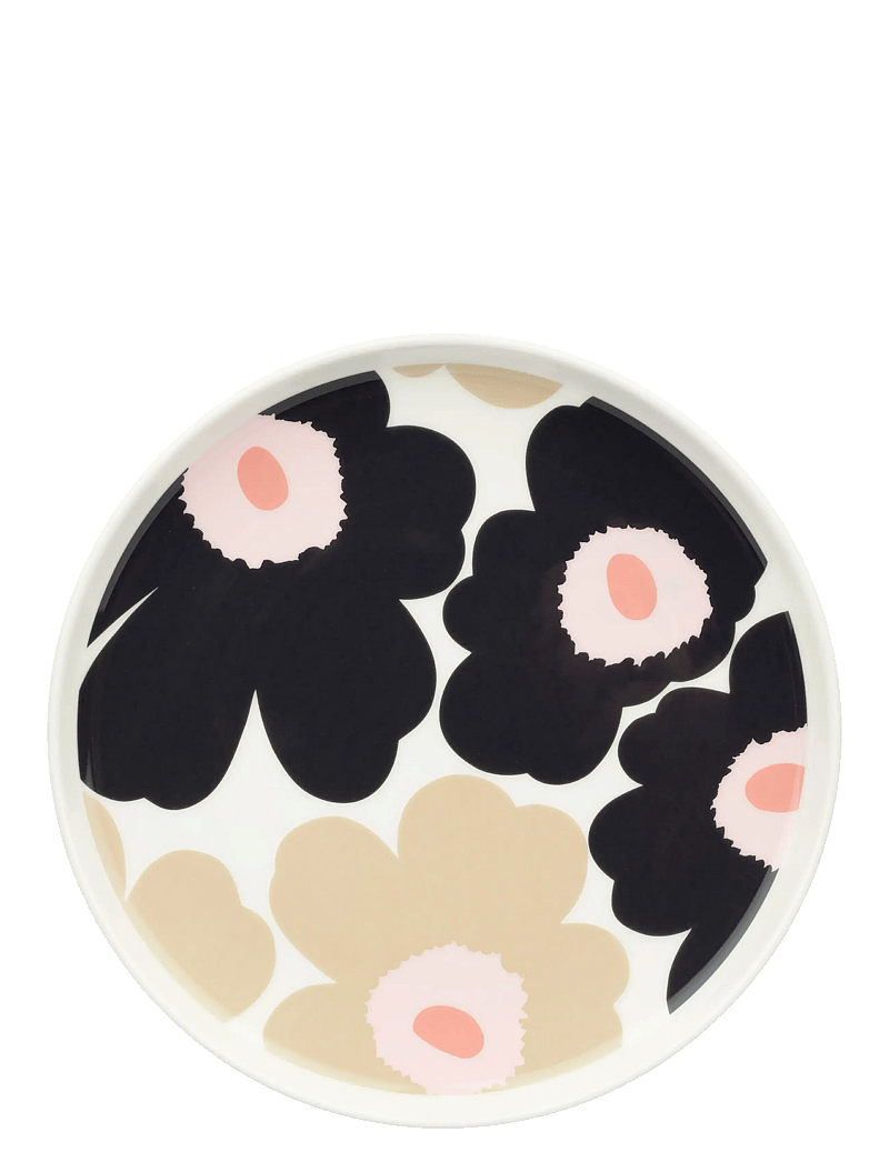 Marimekko Home - UNIKKO PLATE 20CM - nach preis einkaufen - off white,charcoal,sand,pink - 0