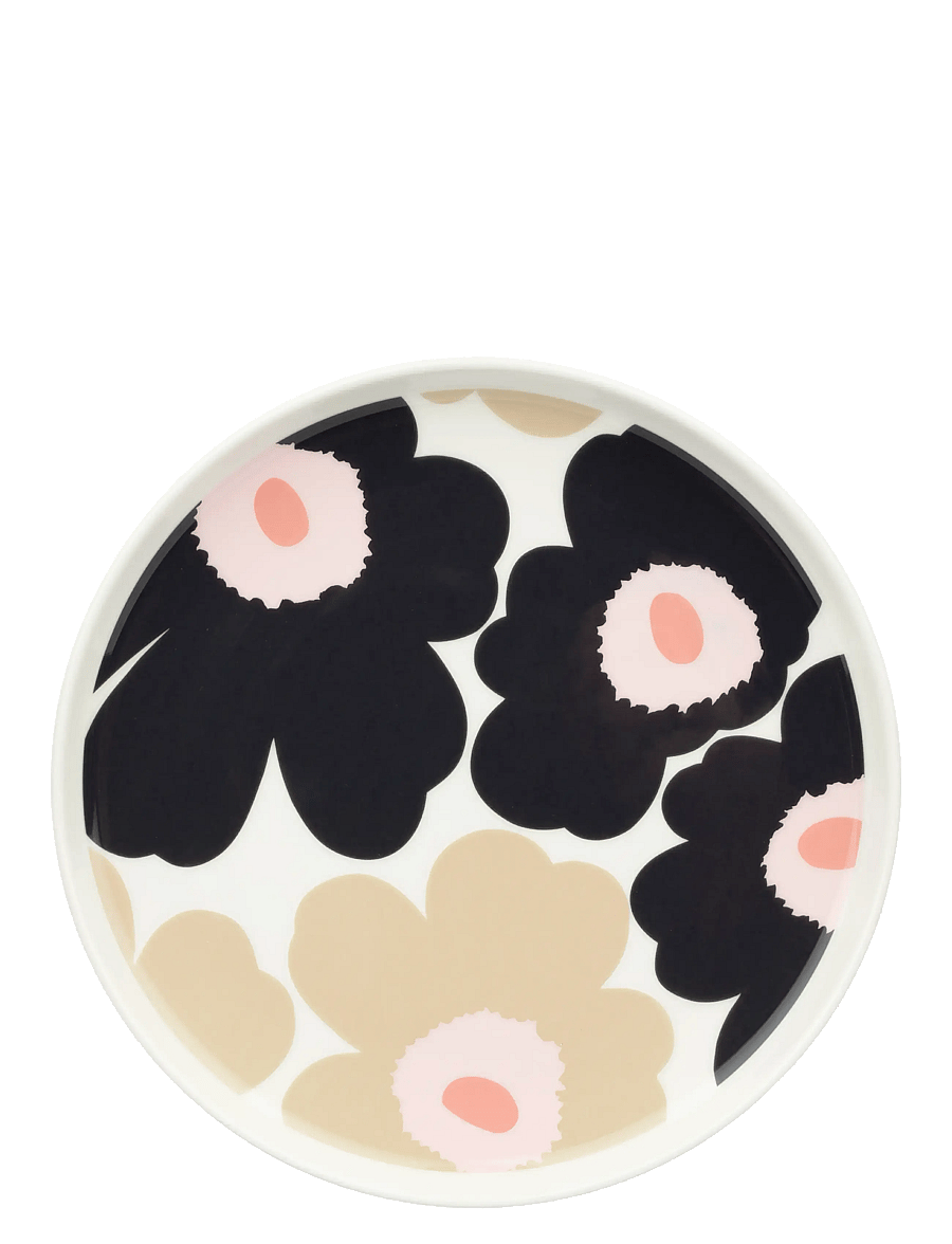 Marimekko Home - UNIKKO PLATE 20CM - väikesed taldrikud - off white,charcoal,sand,pink - 0