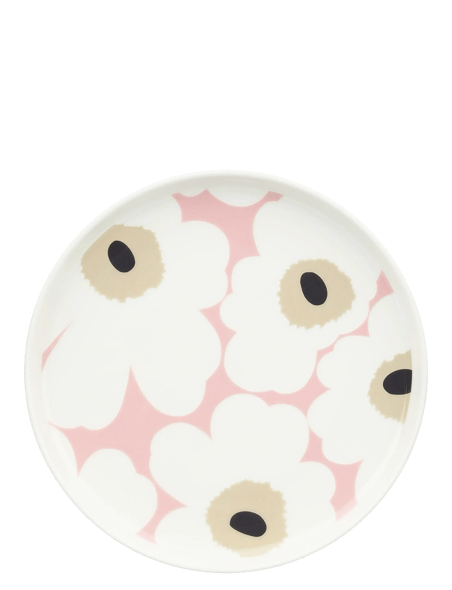 Marimekko Home - UNIKKO PLATE 20CM - frühstücksteller - off white,pink,sand,charcoal - 0