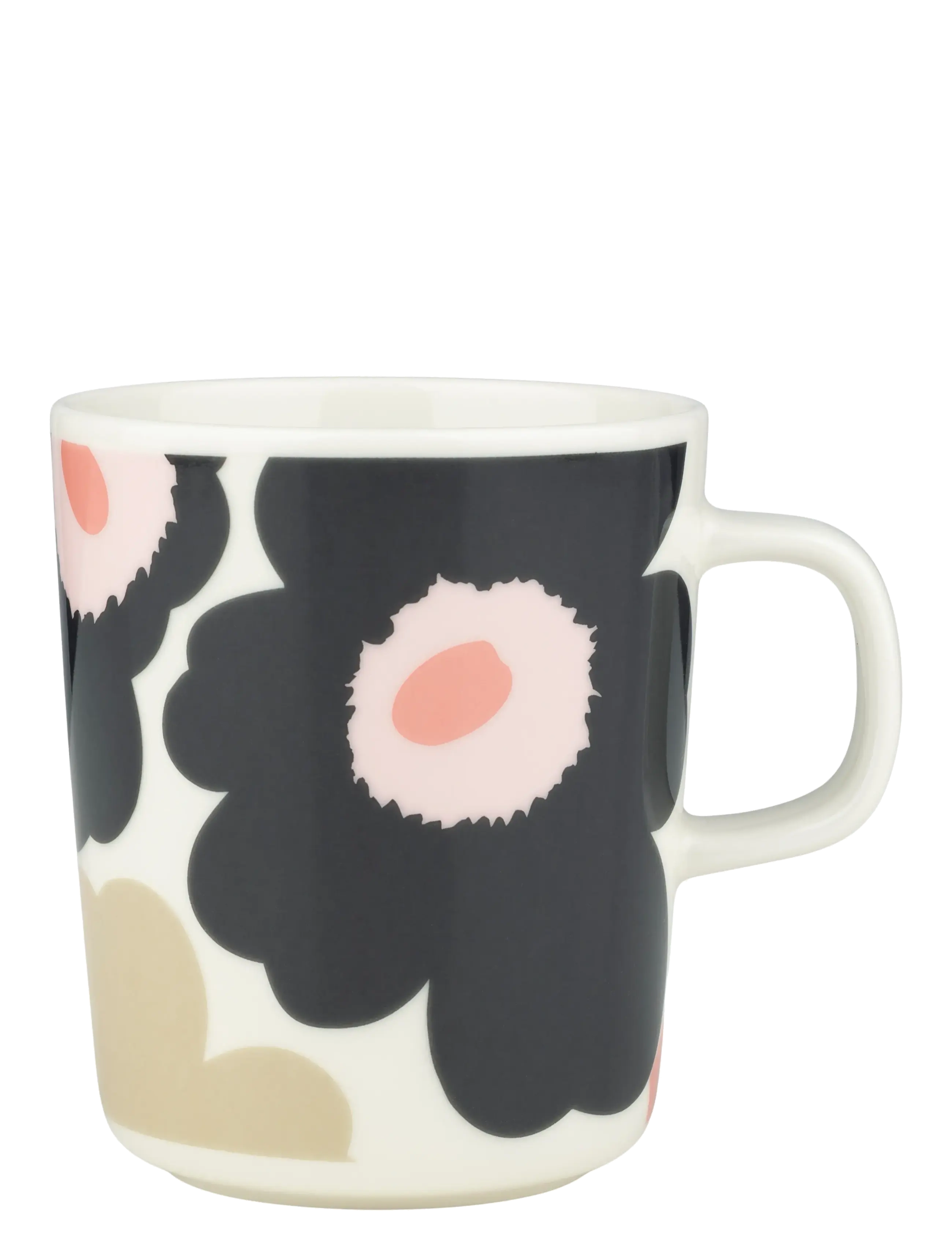 Marimekko Home UNIKKO MUG 2,5DL - Marimekko Home - OFF WHITE,CHARCOAL,SAND,PINK / black