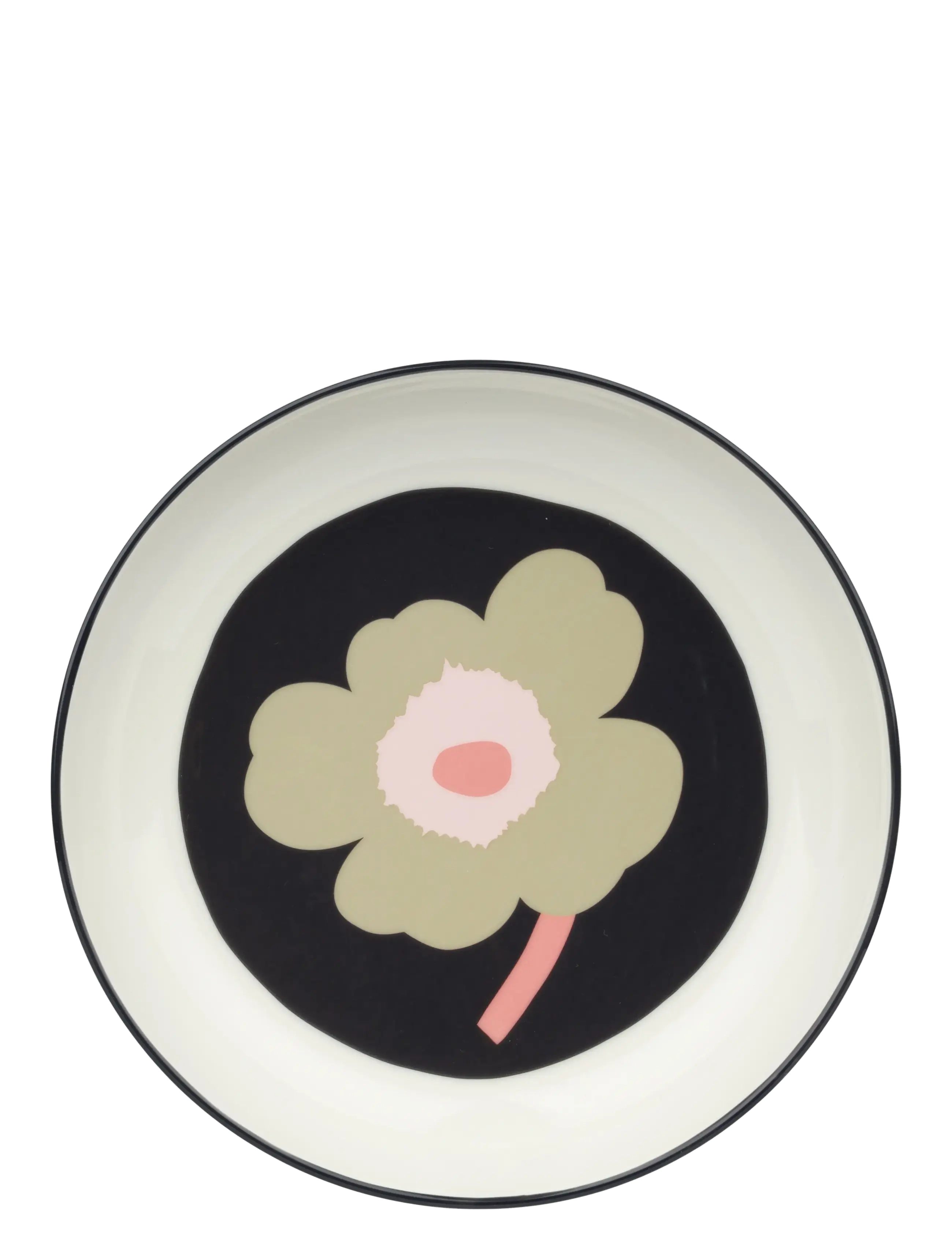 Marimekko Home UNIKKO DEEP PLATE 20,5CM - Deep plates - OFF WHITE,CHARCOAL,SAND,PINK / black