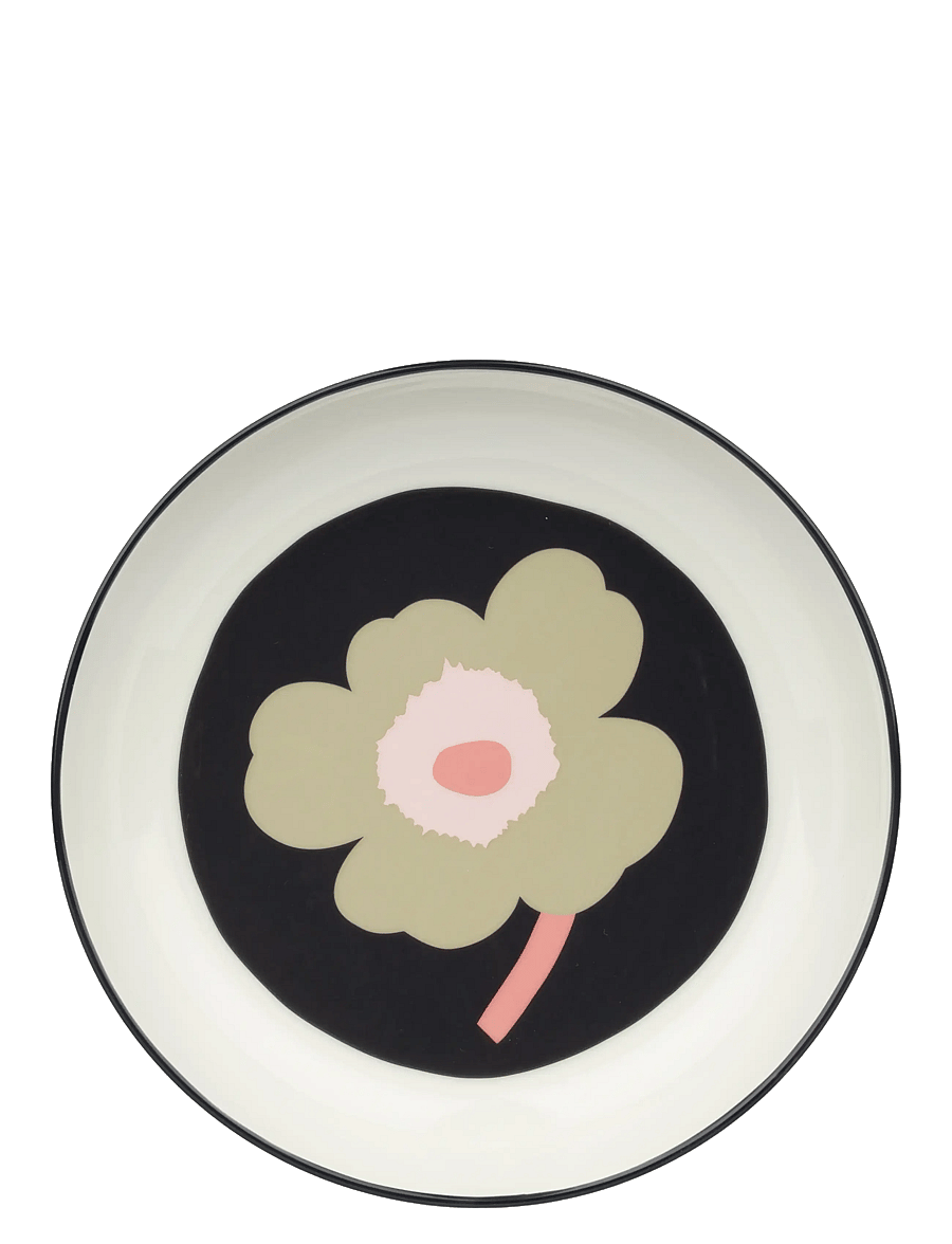 Marimekko Home - UNIKKO DEEP PLATE 20,5CM - tiefe teller - off white,charcoal,sand,pink - 0