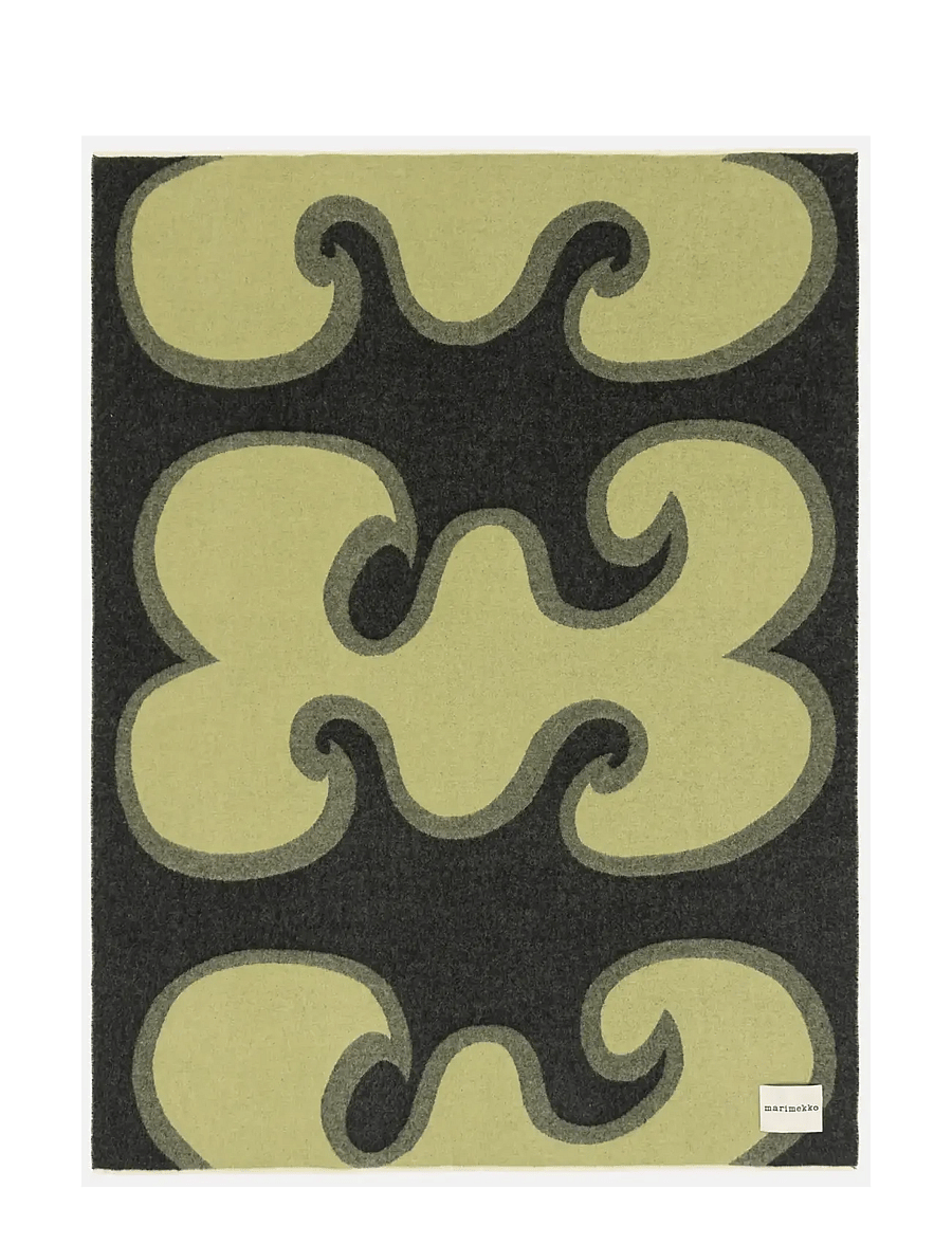 Marimekko Home - JOKERI THROW 130X170CM - tekstiilid välitingimustes - dk.green, pear - 0