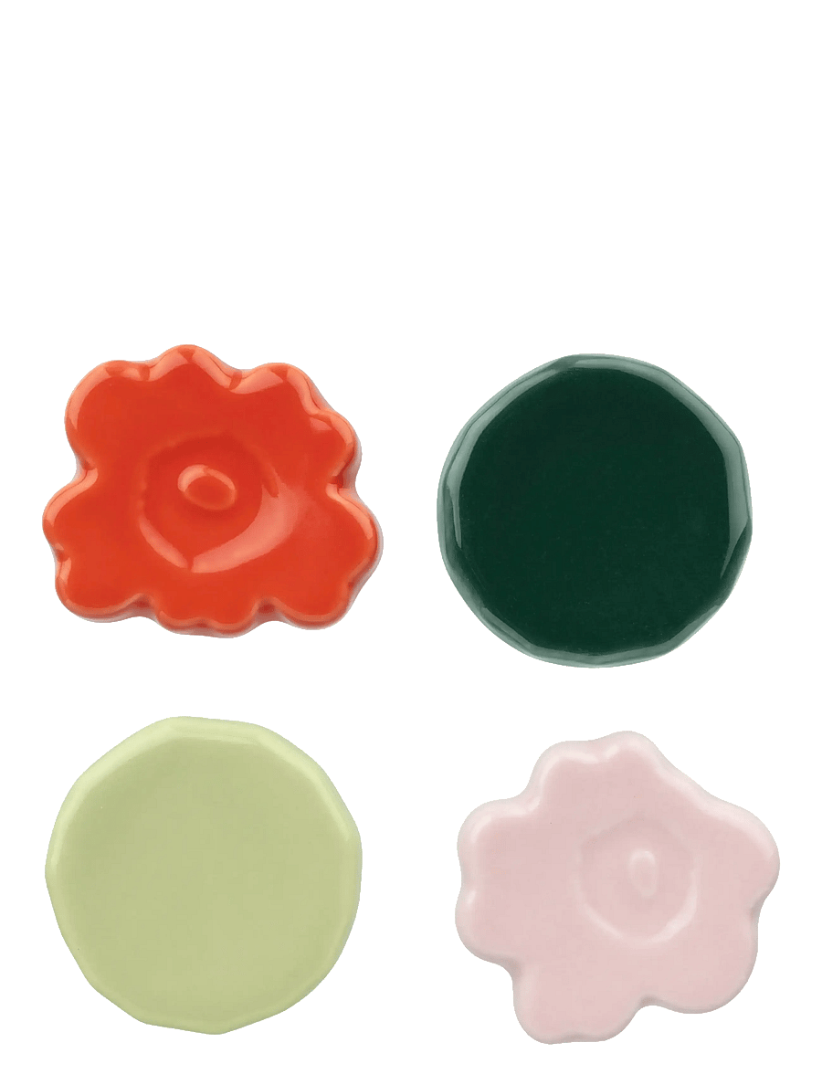 Marimekko Home - UNIKKO&KIVET CHOPSTICK HOLDER 4PCS - tabletts - pink, pear, or.red, dk.green - 0