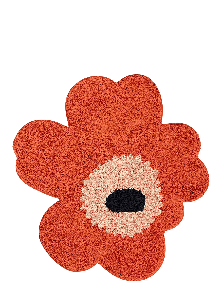 Marimekko Home - UNIKKO BATH MAT 73X74CM - sõbrapäeva kingitused - orange red, powder, charcoal - 0