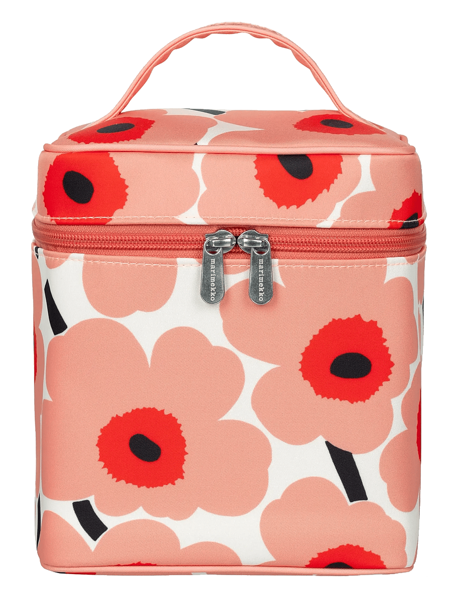 Marimekko Home - MINI UNIKKO OTSO COSMETIC BAG - offwhite,coral,or.red,charcoal - 0