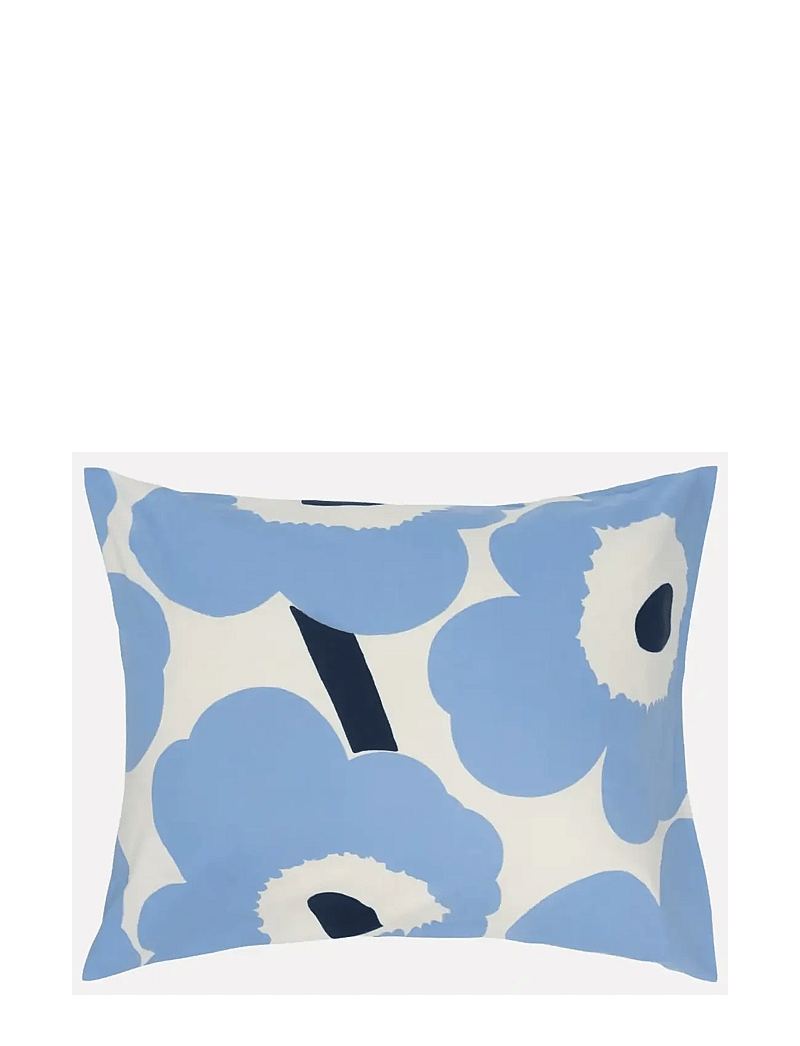 Marimekko Home - UNIKKO JERSEY PC 50X70/75CM - kopfkissenbezüge - off white, lt.blue, navy - 0