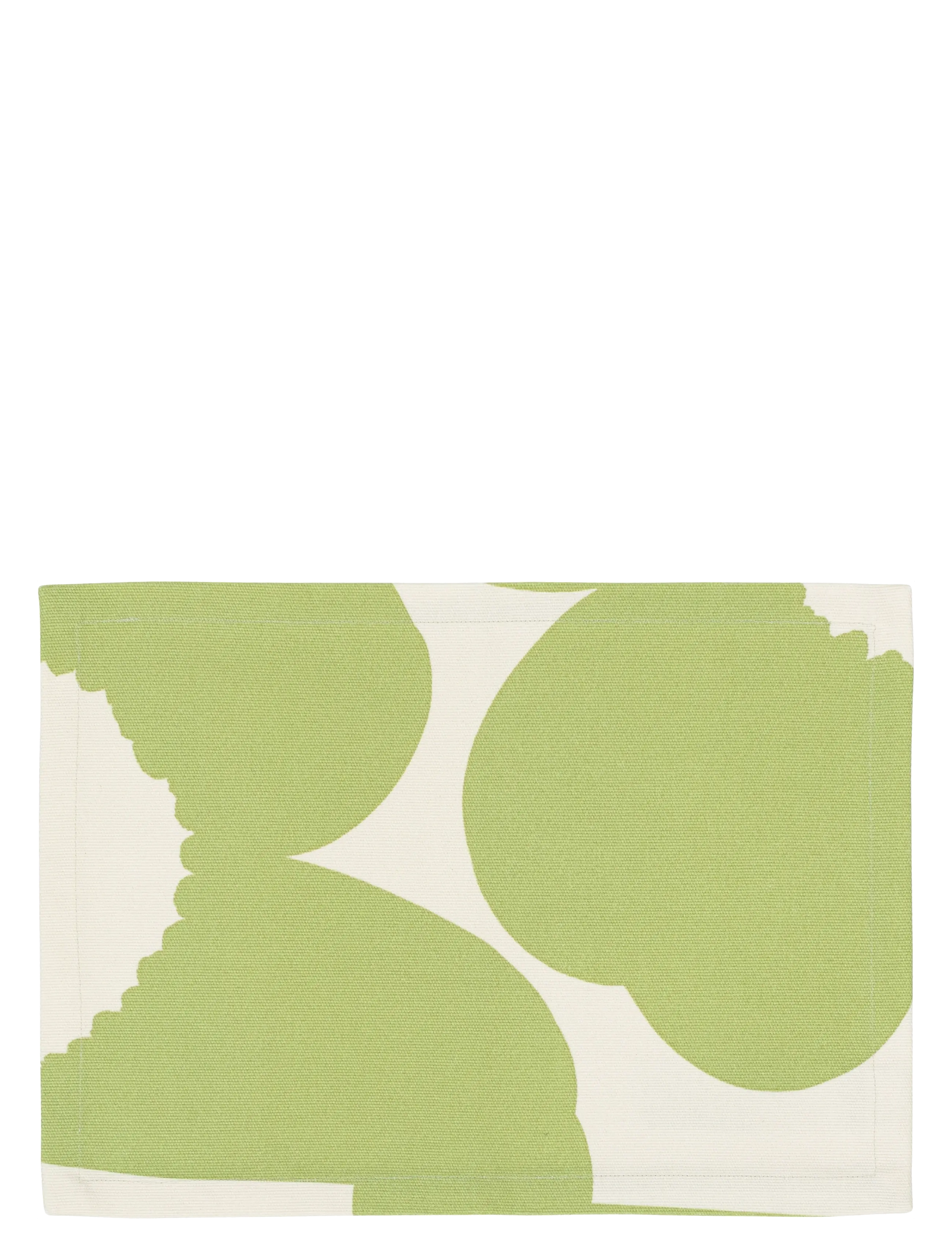 Marimekko Home ISO UNIKKO FABRIC PLACEMAT - Tekstiler - OFF WHITE, PEAR / green