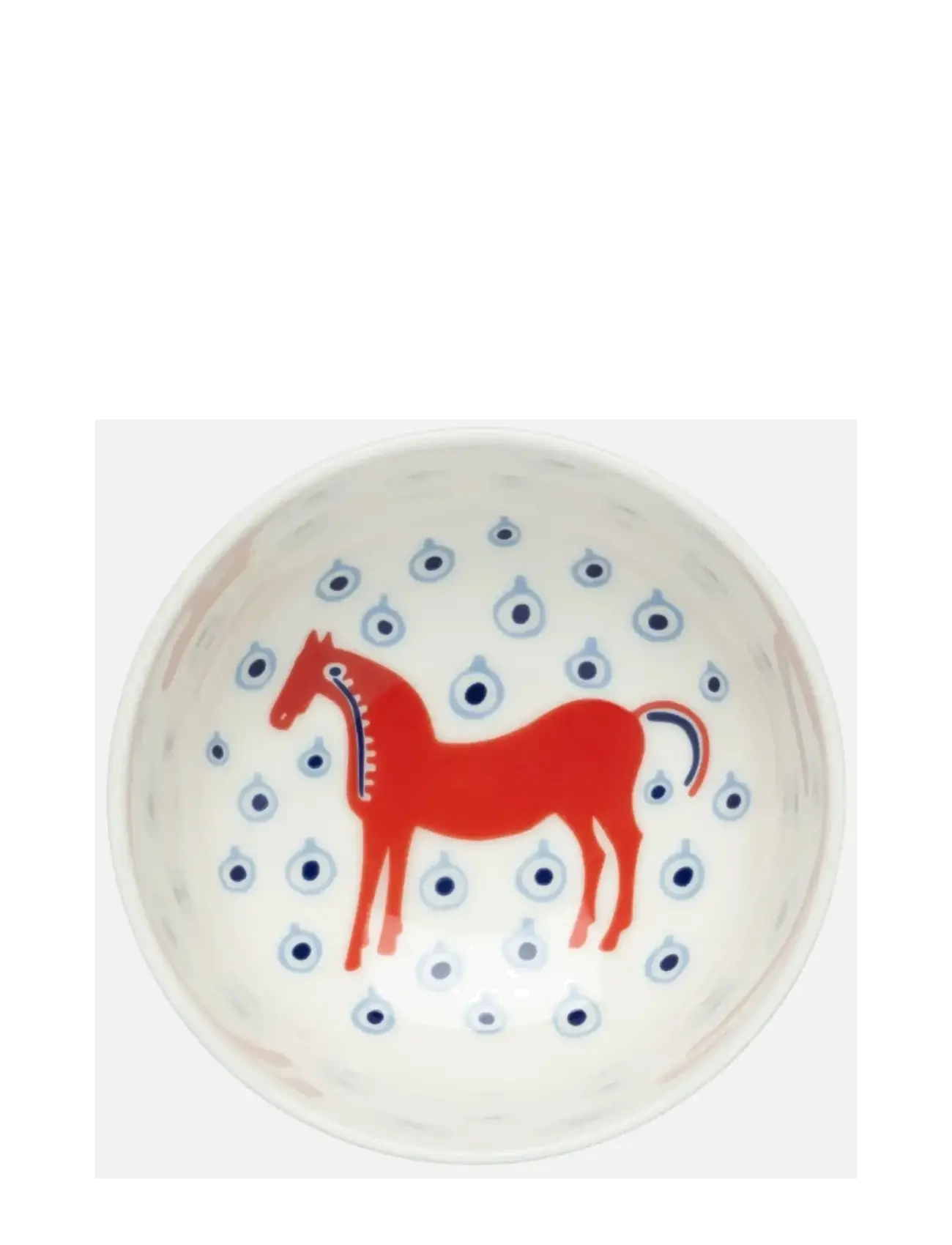 Marimekko Home MUSTA TAMMA BOWL 3DL - Marimekko Home - OFF WHITE, ORANGE RED, LT.BLUE / red