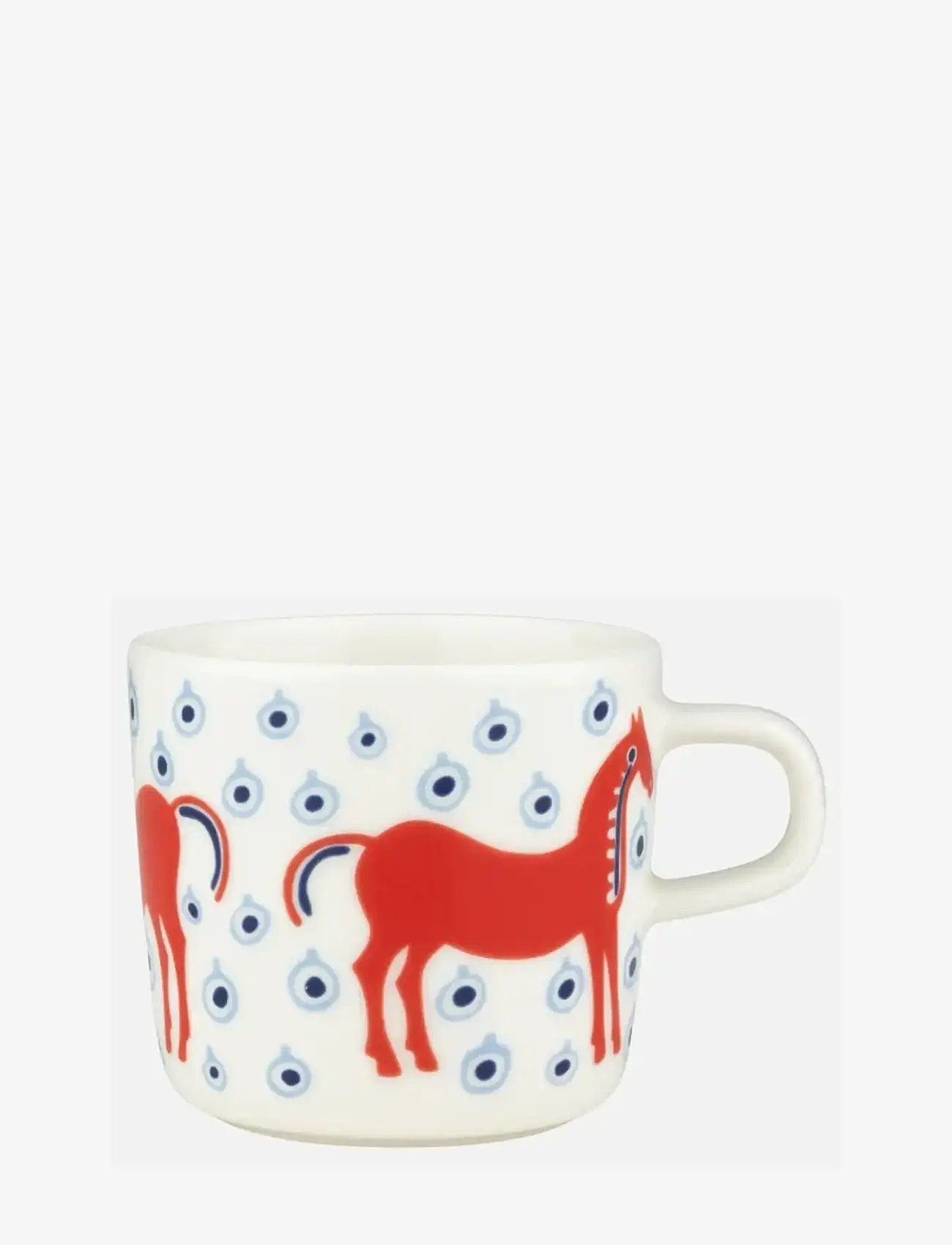 Marimekko Home - MUSTA TAMMA CUP 2DL - nach preis einkaufen - off white, orange red, lt.blue - 0
