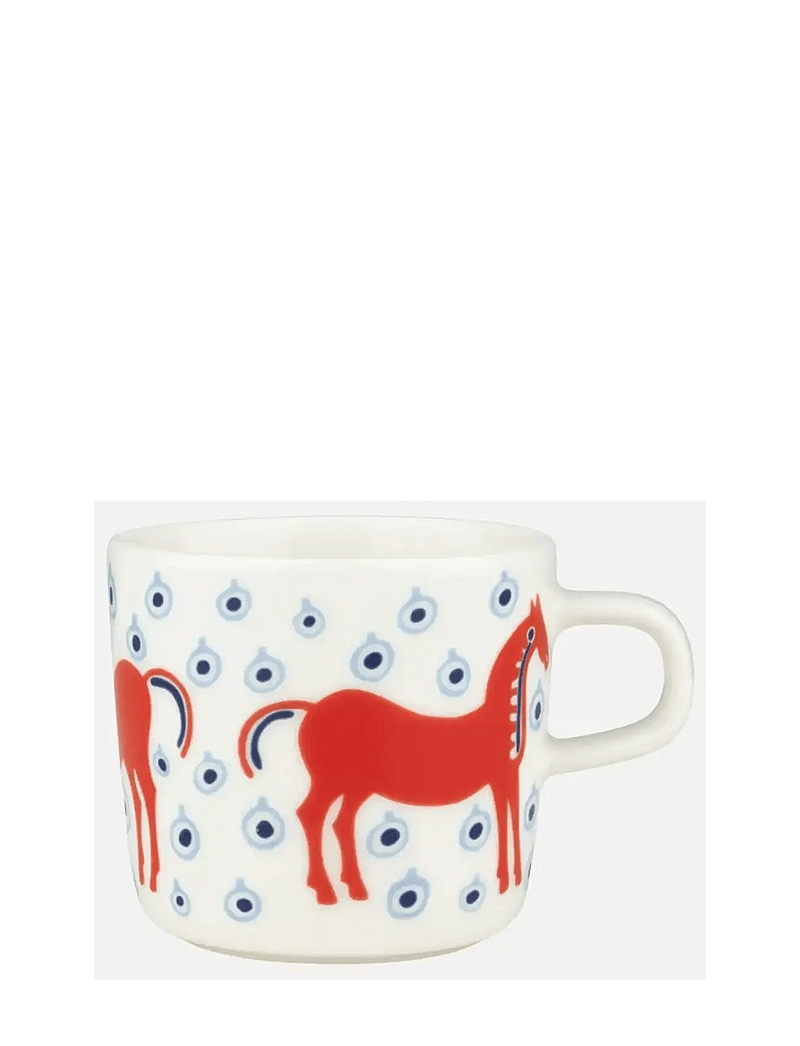 Marimekko Home - MUSTA TAMMA CUP 2DL - nach preis einkaufen - off white, orange red, lt.blue - 0