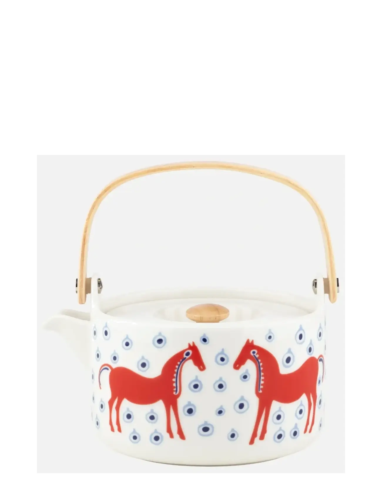 Marimekko Home MUSTA TAMMA TEA POT 7DL - Borddækning - OFF WHITE, ORANGE RED, LT.BLUE / white