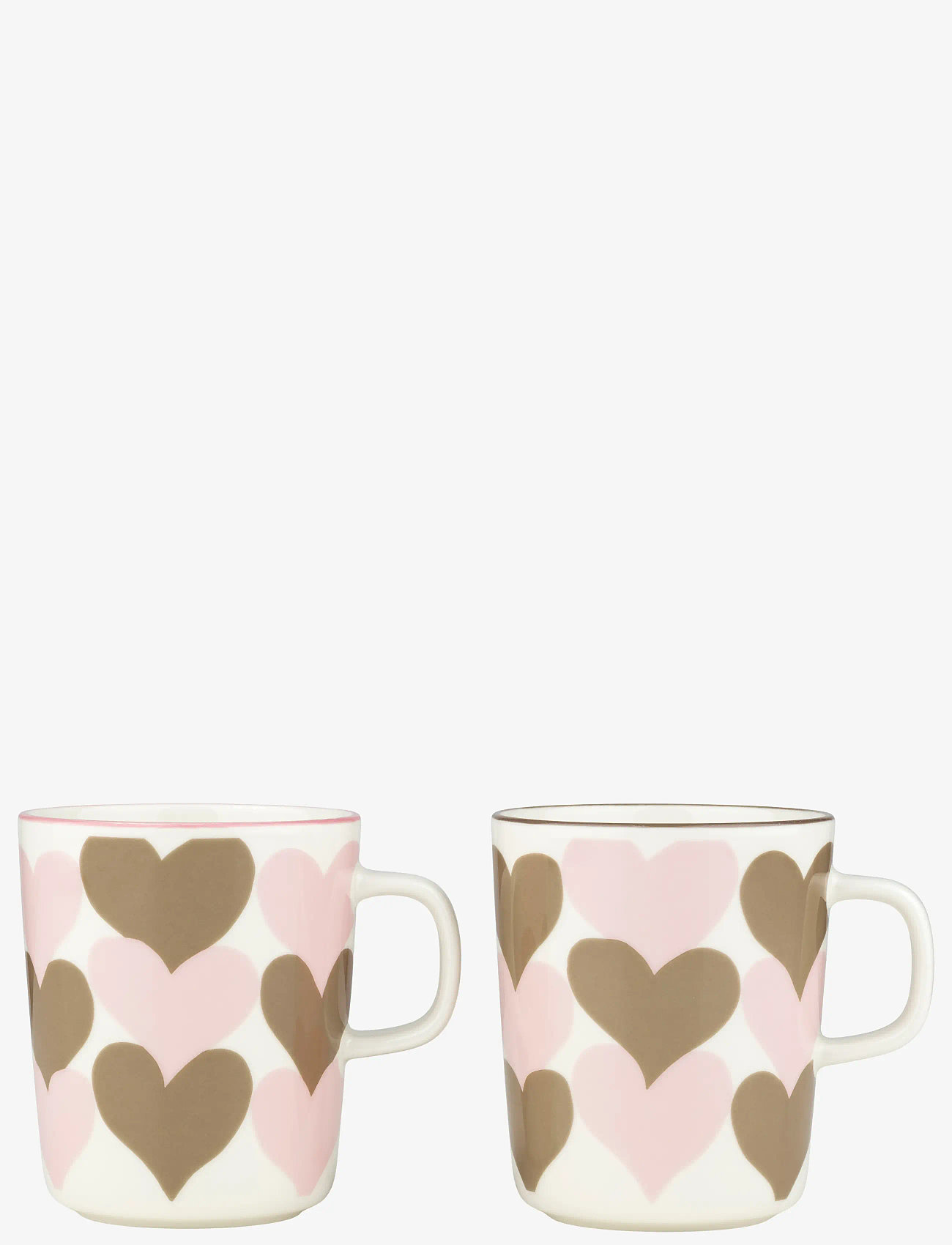 Marimekko Home - SYDÄMET MUG 2,5DL 2PCS - nach preis einkaufen - white, sand, pink - 0