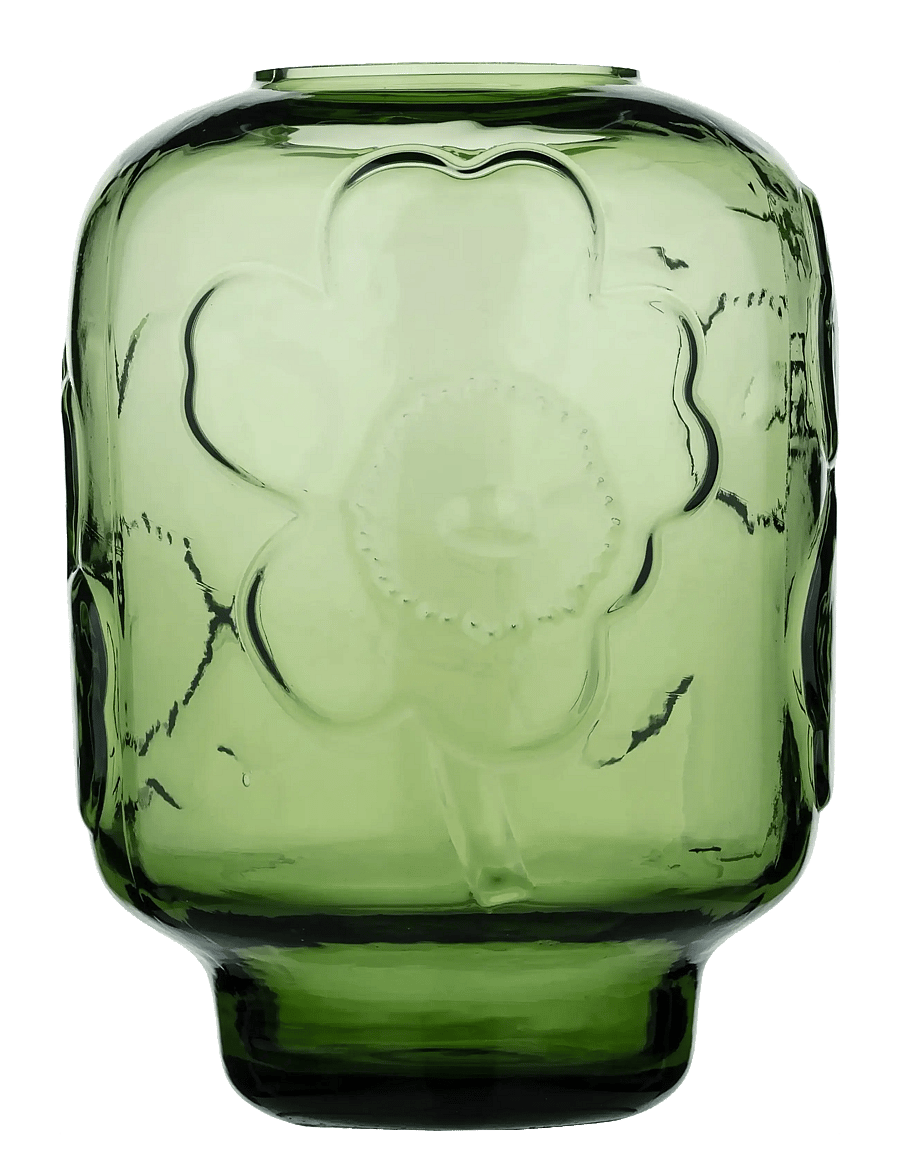 Marimekko Home - UNIKKO GLASS VASE 18CM - nach preis einkaufen - olive - 0