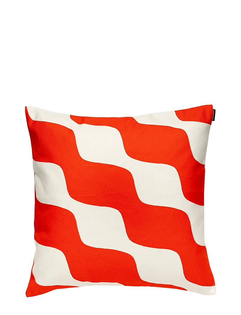 Marimekko Home - TAIFUUNI CUSHION COVER 50X50 - kissenbezüge - orange red, off white - 0