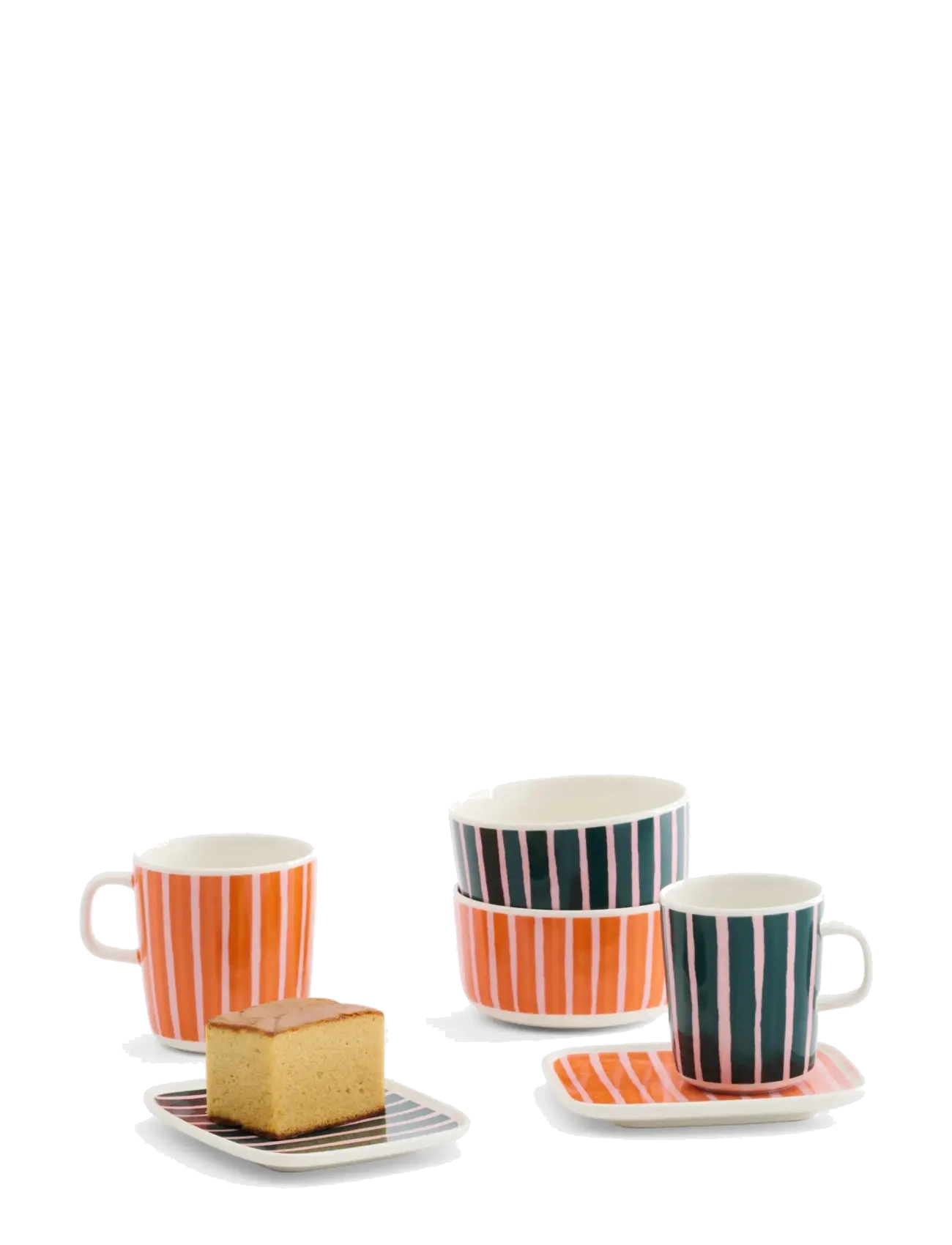 Marimekko Home - PICCOLO BOWL 5DL - frukostskålar - white, pink, dk.green - 1