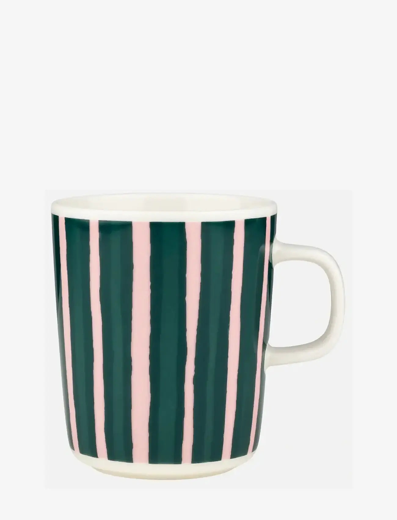 Marimekko Home - PICCOLO MUG 2,5DL - teetassen - white, pink, dk.green - 0