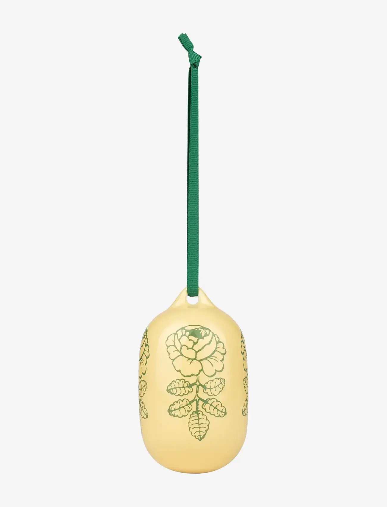 Marimekko Home - VIHKIRUUSU ORNAMENT 6X9CM - skulpturer & figurer - lt.yellow, green - 1