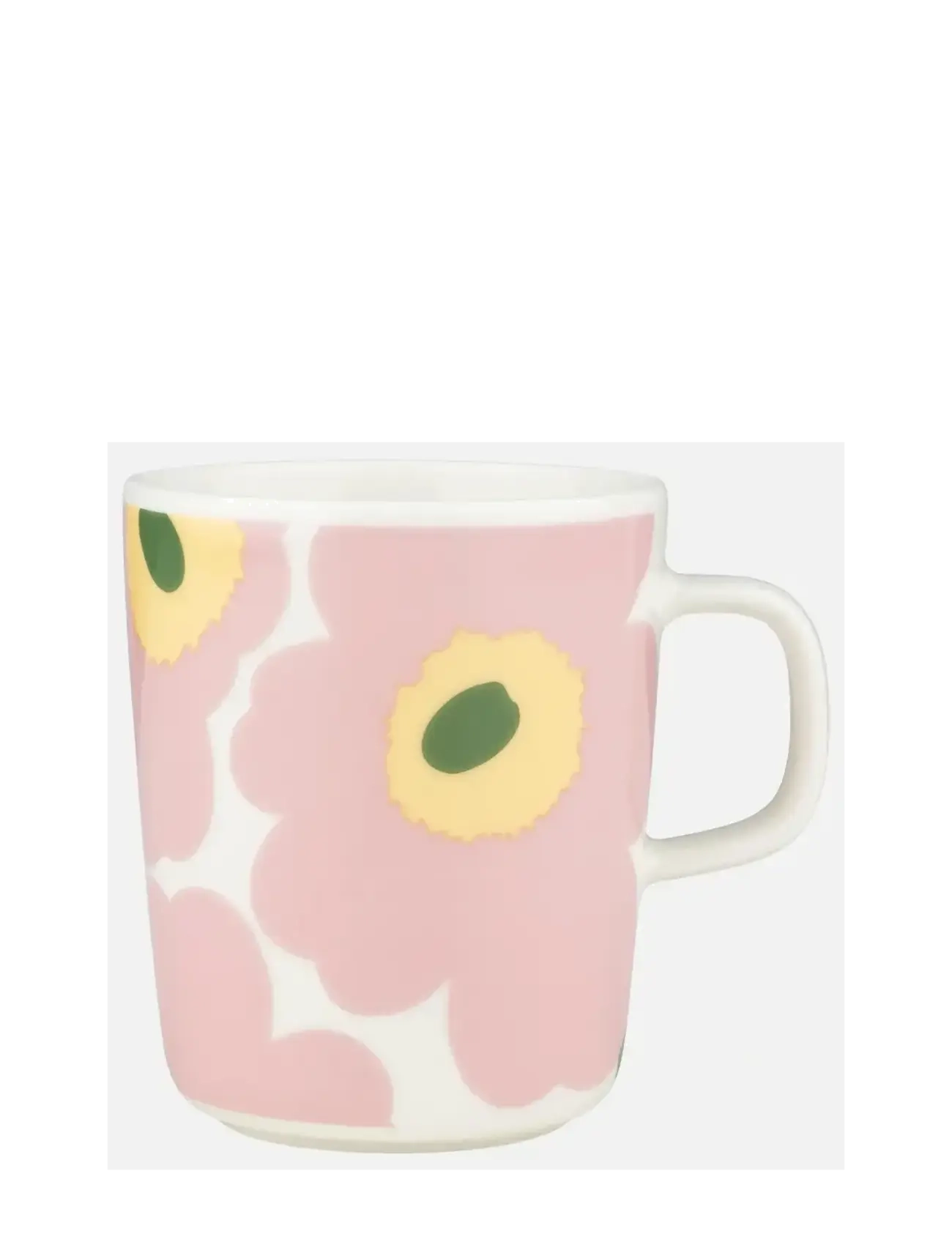 Marimekko Home UNIKKO MUG 2,5DL - Tableware - WHITE, PINK, LT.YELLOW, GREEN / pink/rose