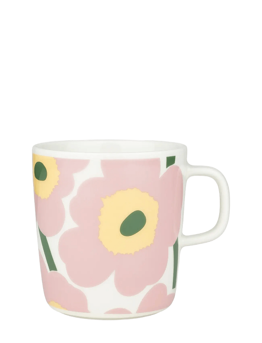 Marimekko Home - UNIKKO MUG 4DL - kaffetassen - white, pink, lt.yellow, green - 1