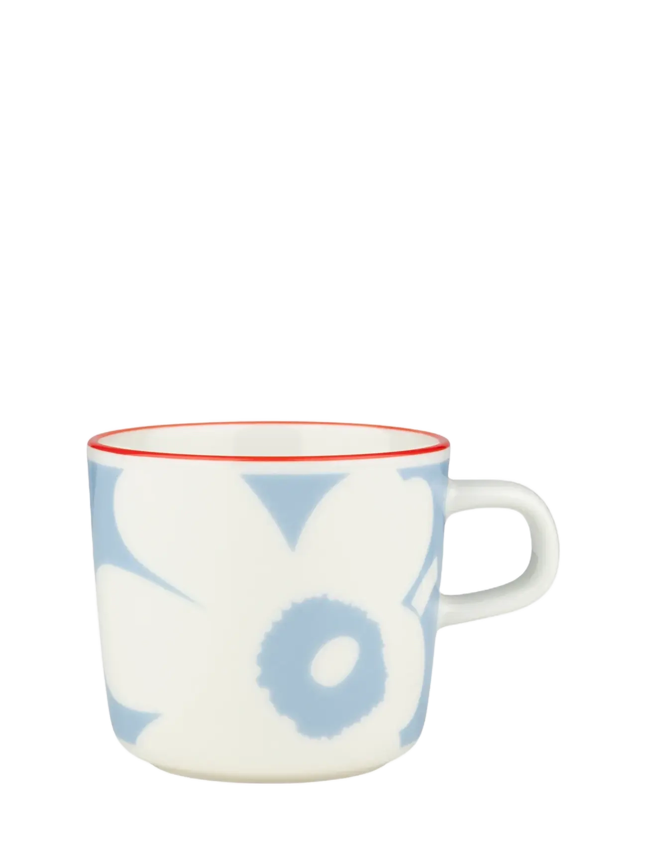 Marimekko Home JUHLA UNIKKO COFFEE CUP 2DL - Cups & Mugs - WHITE, LT.BLUE, ORANGE RED / white