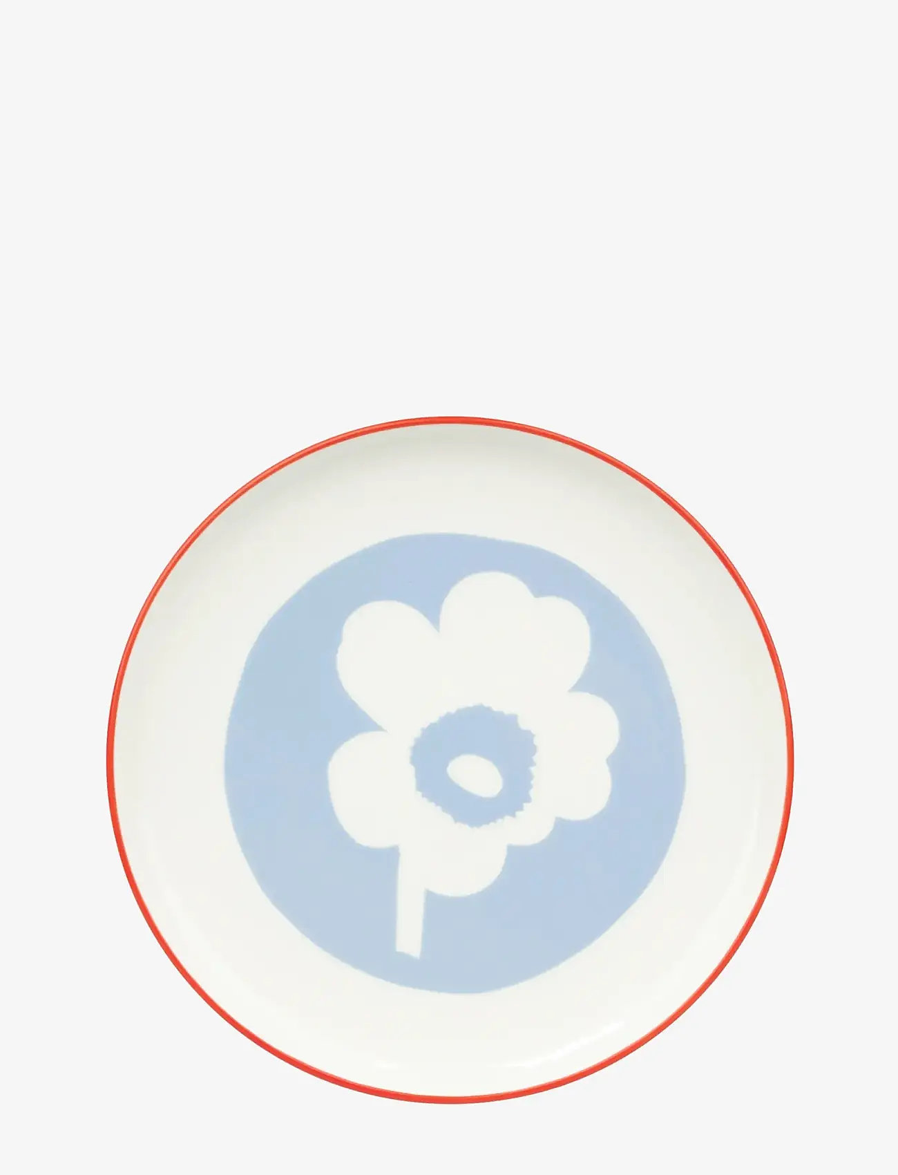 Marimekko Home - UNIKKO PLATE 20CM - small plates - white, lt.blue, orange red - 0