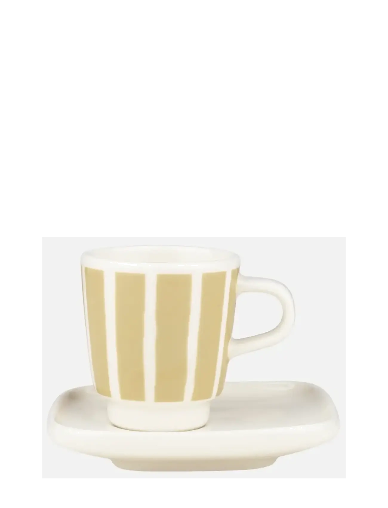 Marimekko Home PICCOLO ESPRESSO CUP+SAUCER - Flash Days - WHITE, SAND / beige