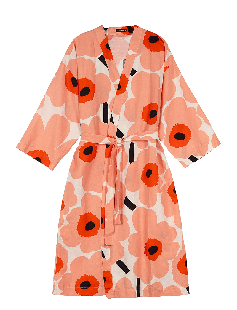 Marimekko Home - UNIKKO HOME ROBE - hverdags stil - off white,coral,or.red,charc. - 0