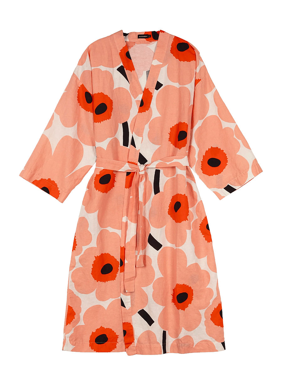 Marimekko Home - UNIKKO HOME ROBE - off white,coral,or.red,charc. - 0