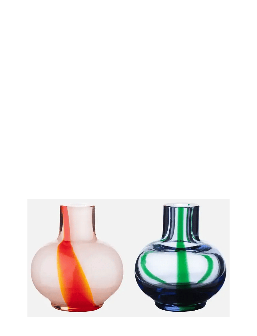 Marimekko Home - MINI VASE SET 2PCS - osta hinna alusel - lt.blue, dk.green, red, white - 0