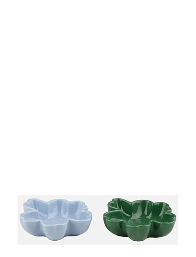 Marimekko Home UNIKKO SHAPE BOWL 11CM 2KPL - Fruit bowls - LT.BLUE, GREEN / multi
