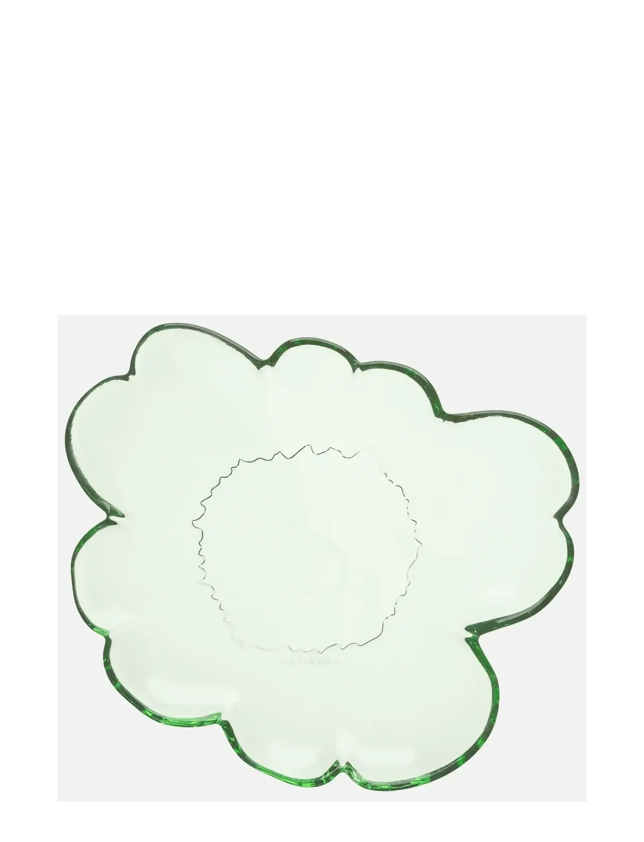Marimekko Home Unikko Glass Plate 20Cm, Ø 20 cm, Plates, Grün - Small Homeware