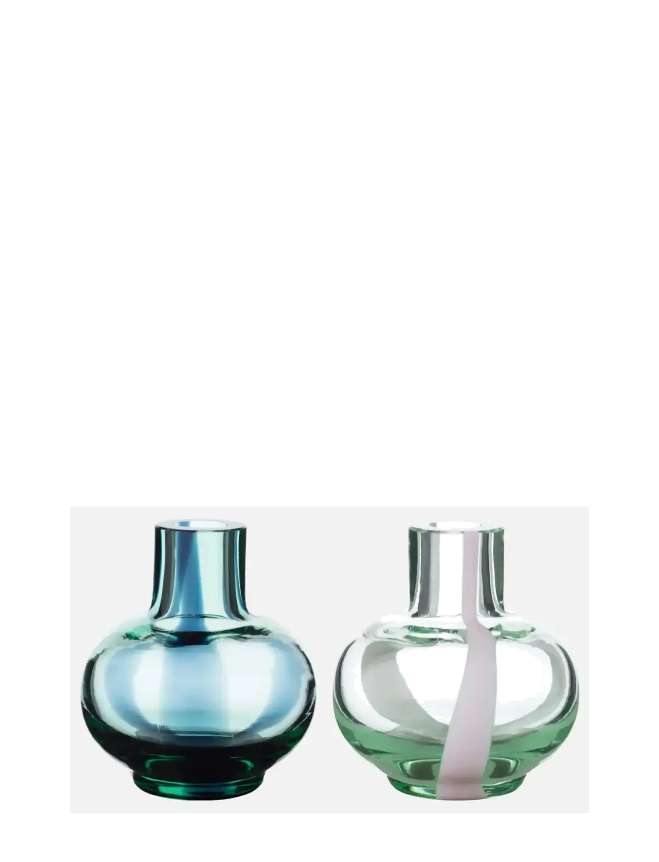 Marimekko Home MINI VASE SET 2PCS - Flash Days - LT.GREEN, DK.GREEN, PINK / multi