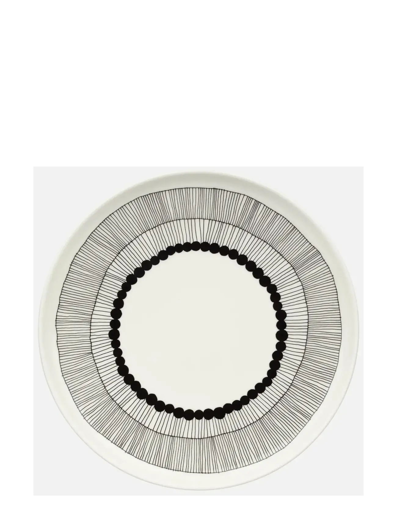 SIIRTOLAPUUTARHA PLATE 25CM - WHITE, BLACK