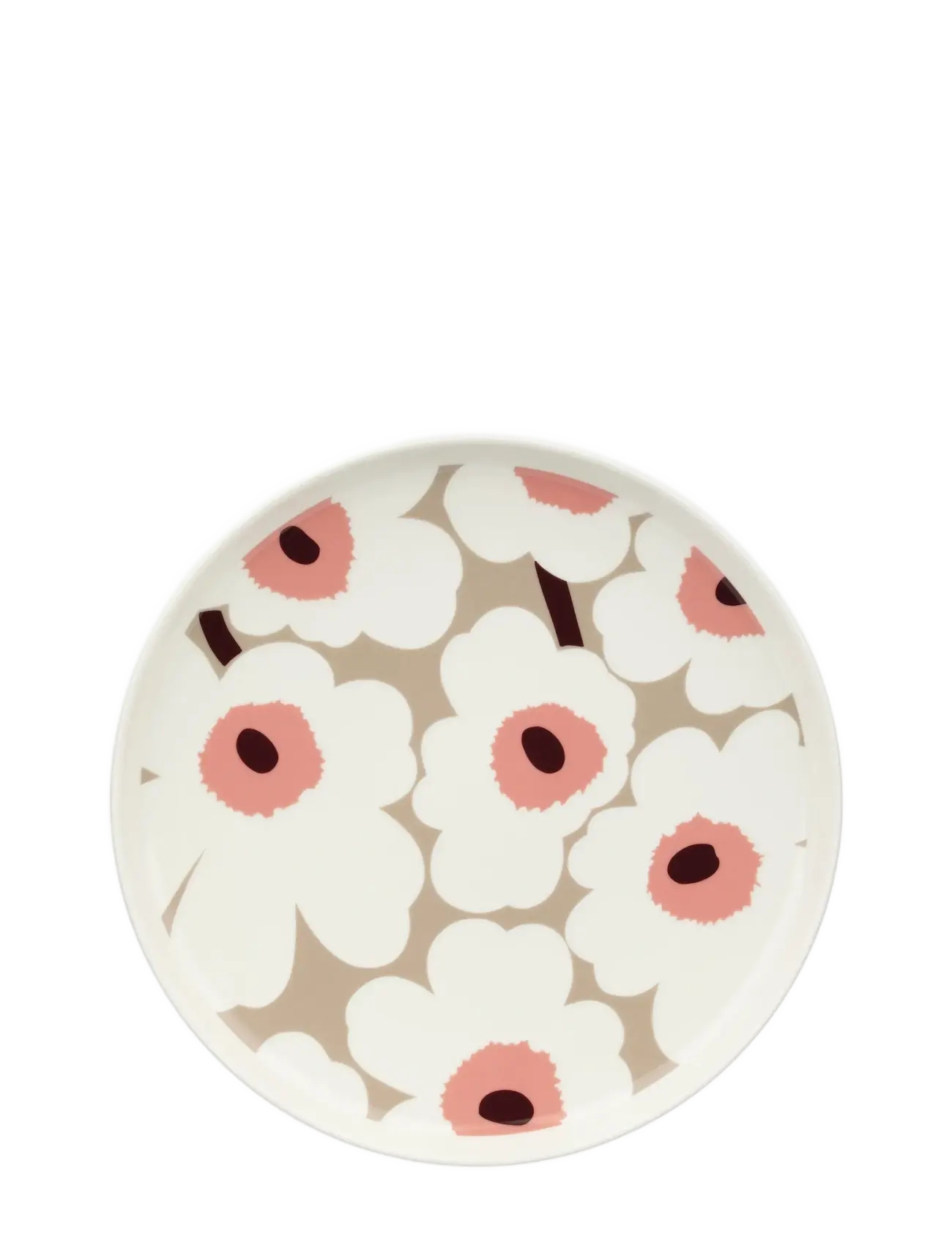 Marimekko Home UNIKKO PLATE 25CM - Speiseteller - WHITE,CLAY,ROSE / multi