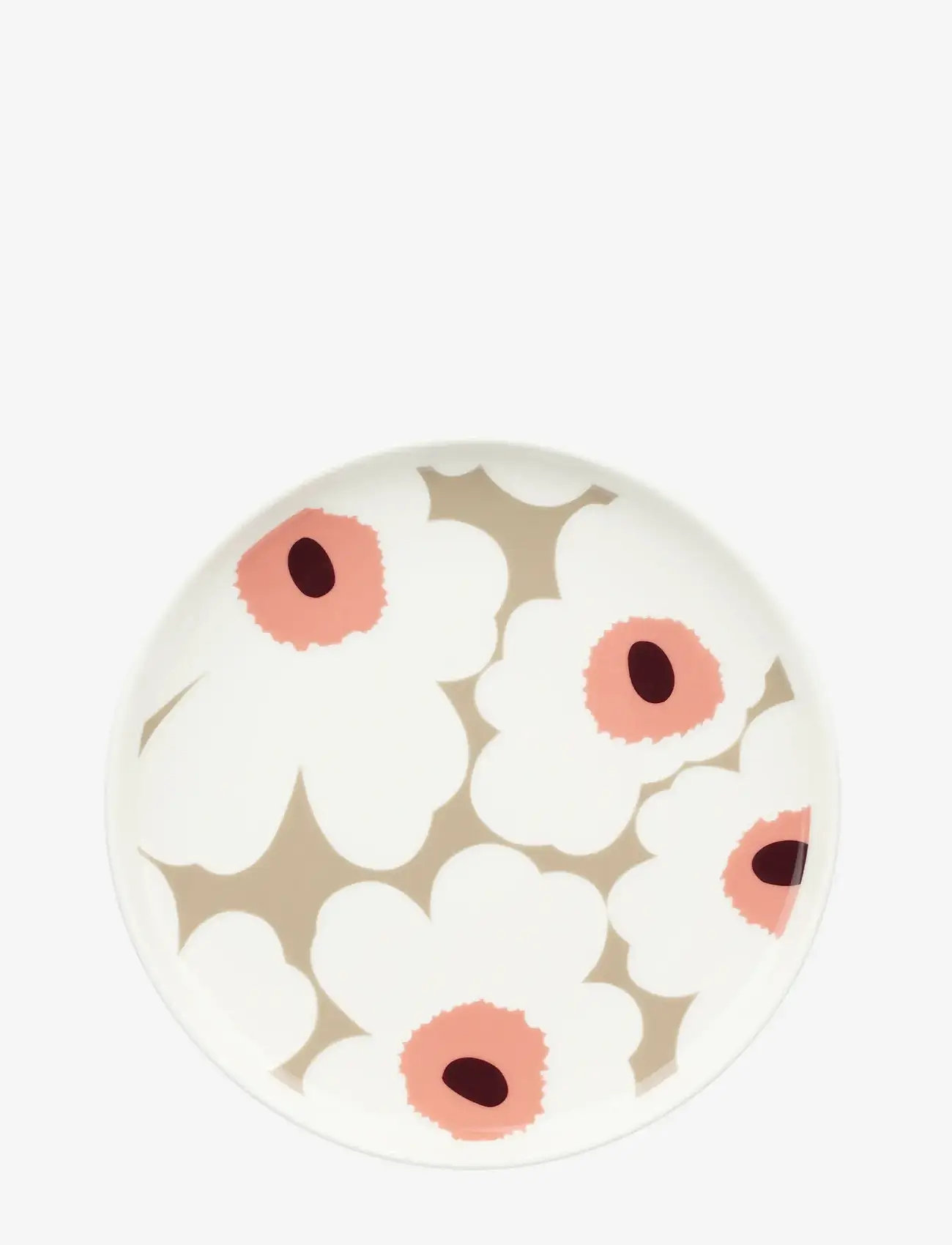 Marimekko Home - UNIKKO PLATE 20CM - small plates - white, clay, powder, dark wine - 0
