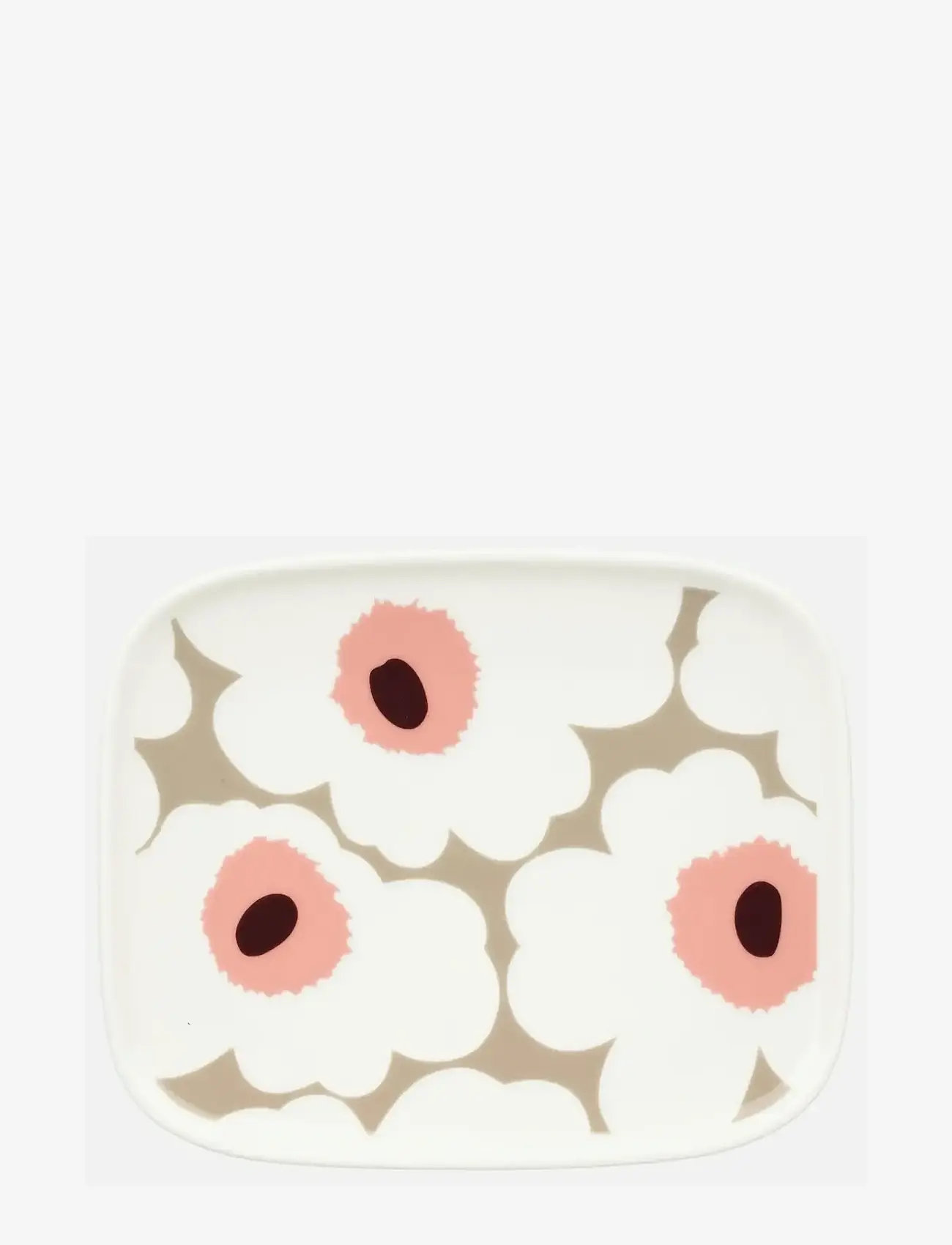 Marimekko Home - UNIKKO PLATE 12X15CM - assietter - white, clay, powder, dark wine - 0