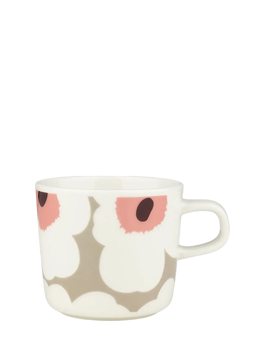 Marimekko Home - UNIKKO COFFEE CUP 2DL - kavos puodeliai - white, clay, powder, dark wine - 0