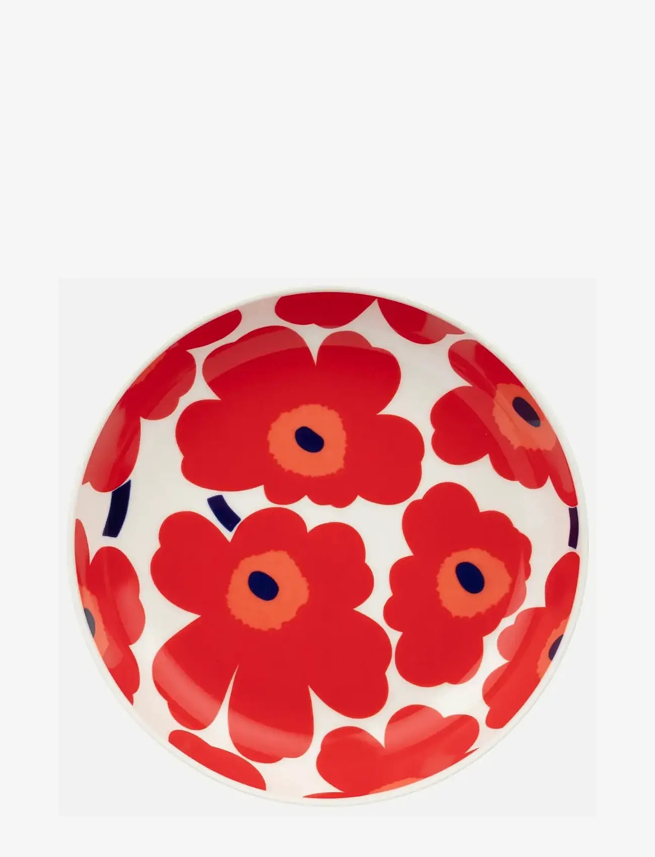 Marimekko Home - UNIKKO DEEP PLATE 20,5CM - dybe tallerkner - white, red, blue - 0