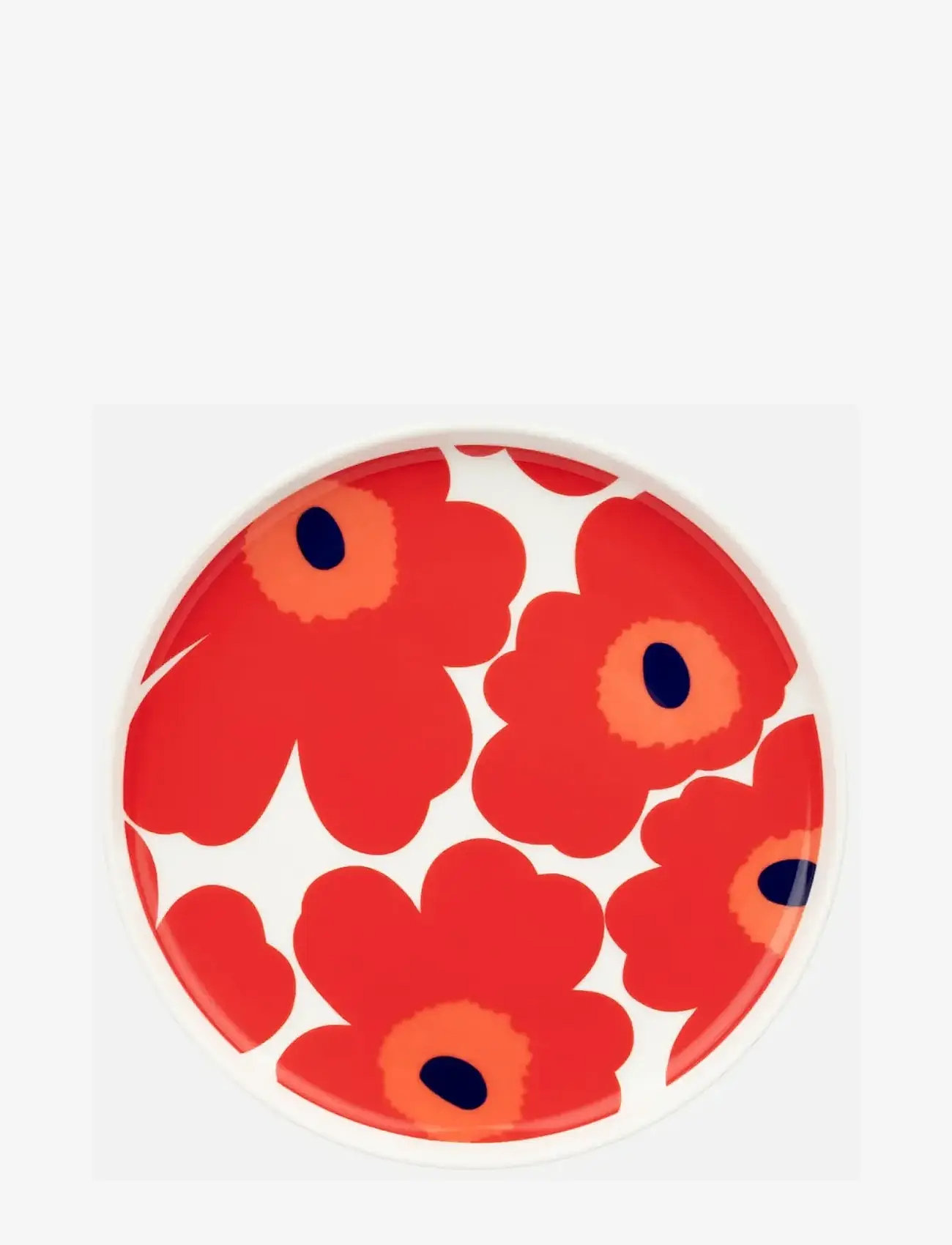 Marimekko Home - UNIKKO PLATE 20CM - mattallrikar - white, red, blue - 0