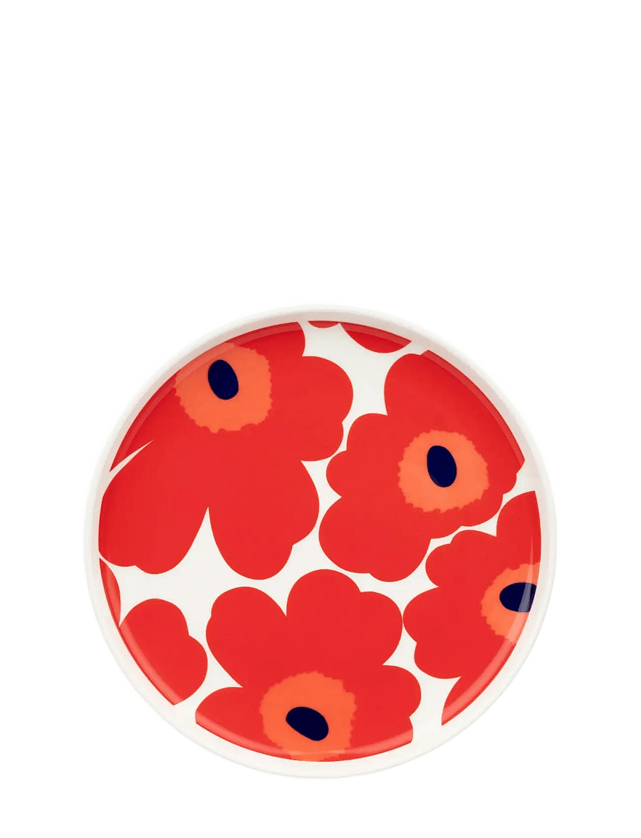 Marimekko Home - UNIKKO PLATE 20CM - väikesed taldrikud - white, red, blue - 0