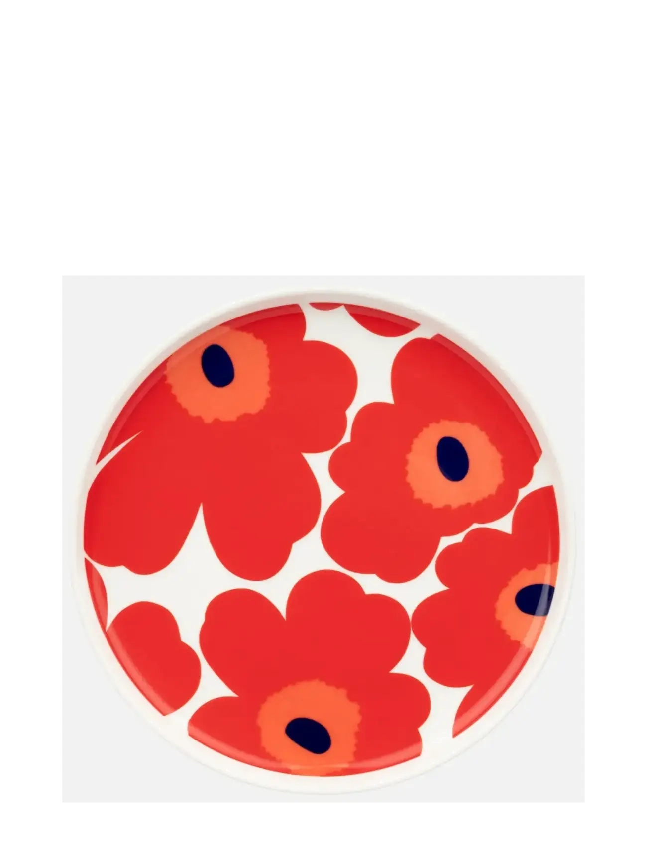 Marimekko Home UNIKKO PLATE 20CM - Borddækning - WHITE, RED, BLUE / red