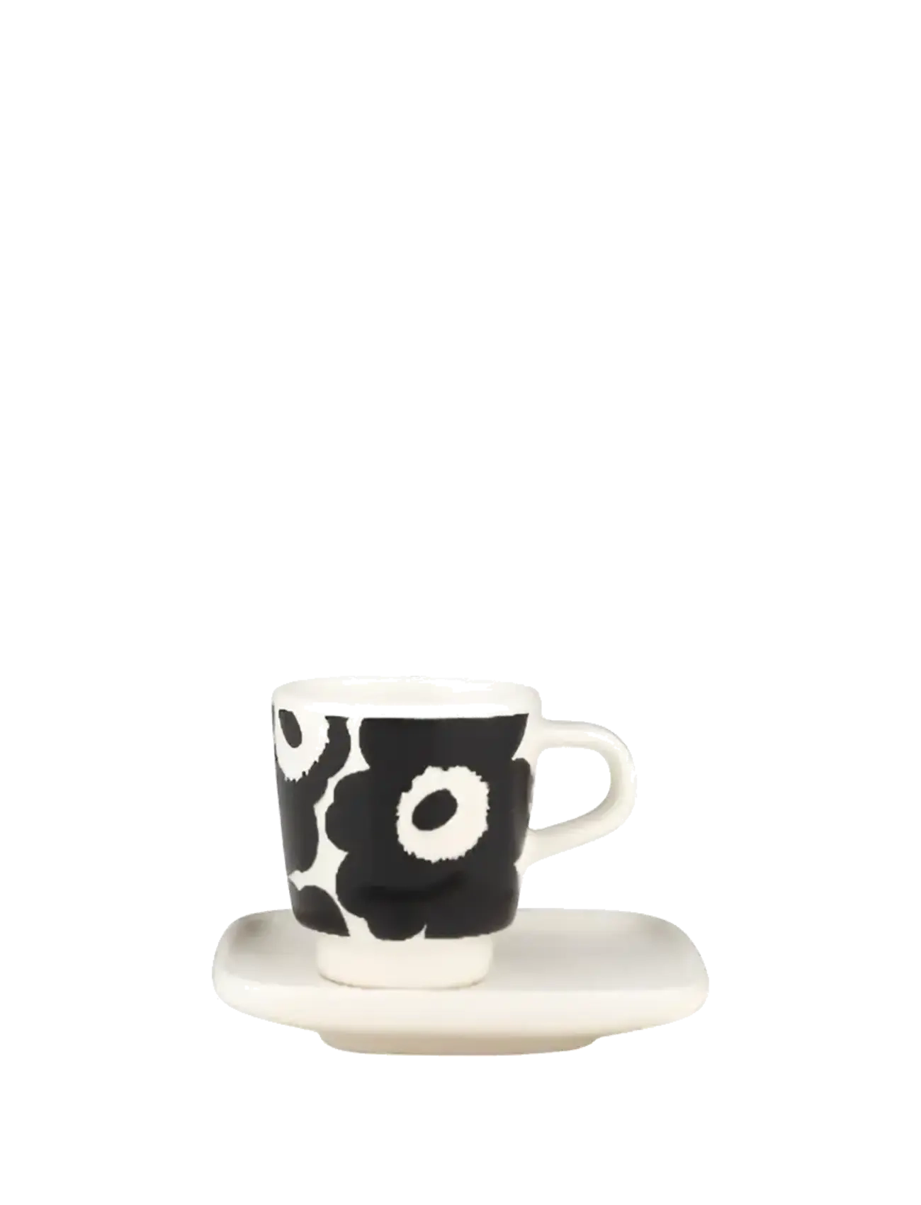Marimekko Home Unikko Espresso Cup+Saucer, One Size, White, Kopper Og Krus > Espressokopper, Unisex