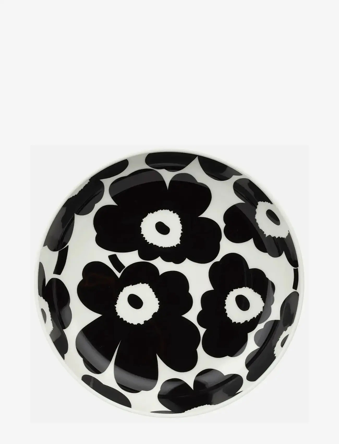 Marimekko Home - UNIKKO DEEP PLATE 20,5CM - tiefe teller - black, white - 0