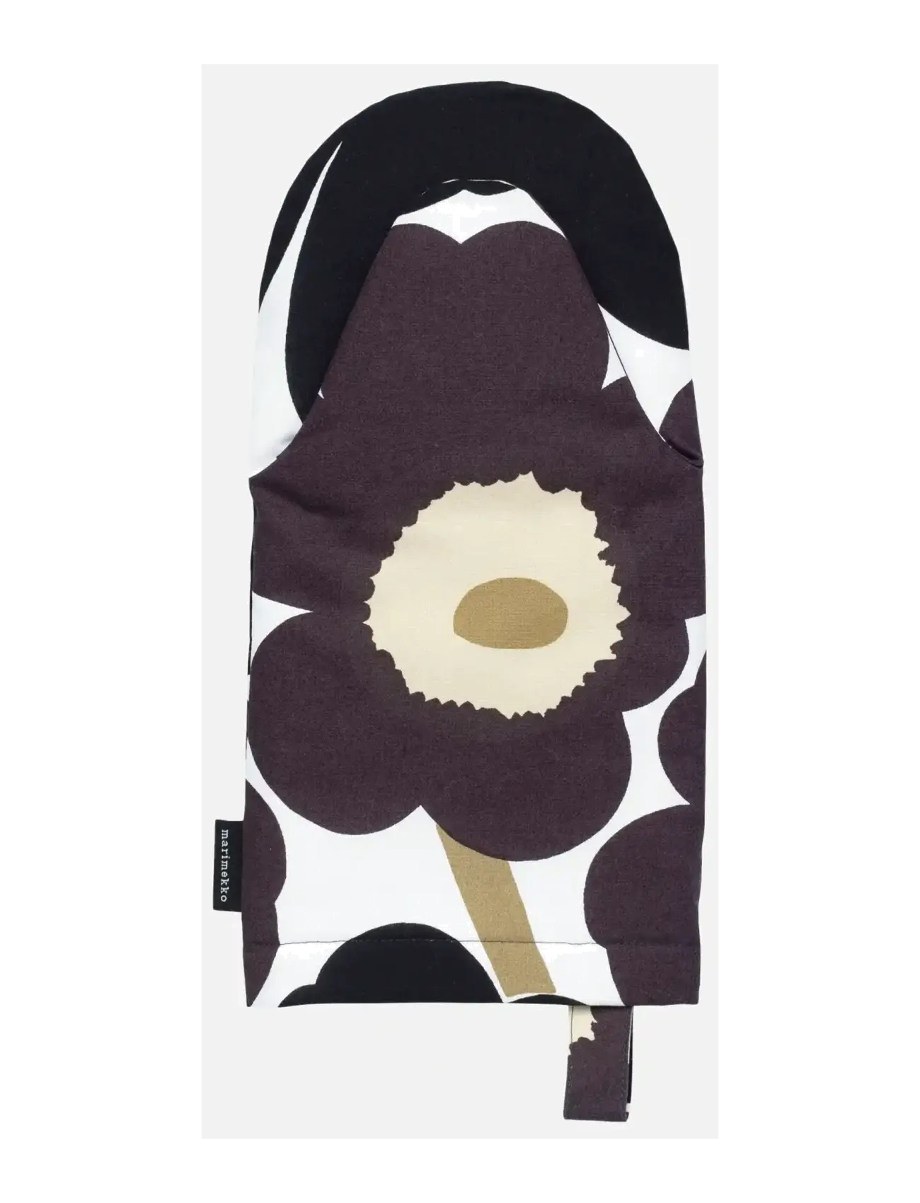 Marimekko Home Pieni Unikko Oven Mitten, 15X 31.5 cm, Kitchen Textiles, Braun - Mitts & Gloves, Homeware