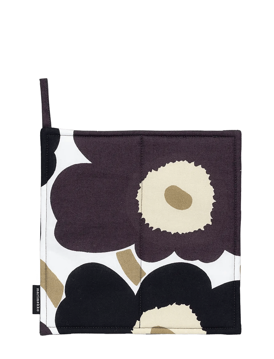 Marimekko Home - PIENI UNIKKO POT HOLDER - cepeškrāsns cimdi un paliktņi - white, dark grey, beige - 0