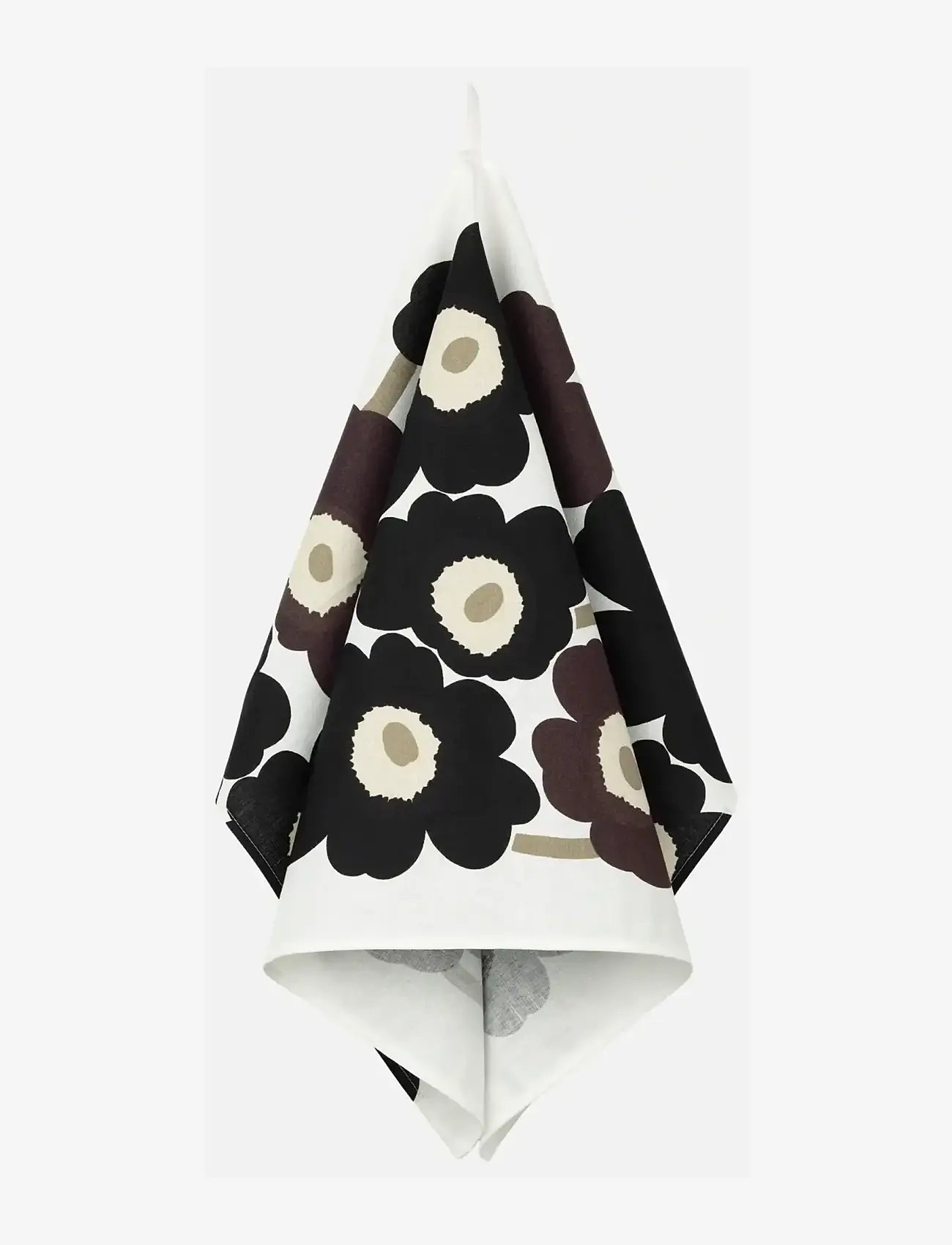 Marimekko Home - UNIKKO TEA TOWEL 47X70CM - tea towels - white, dark grey, beige - 1