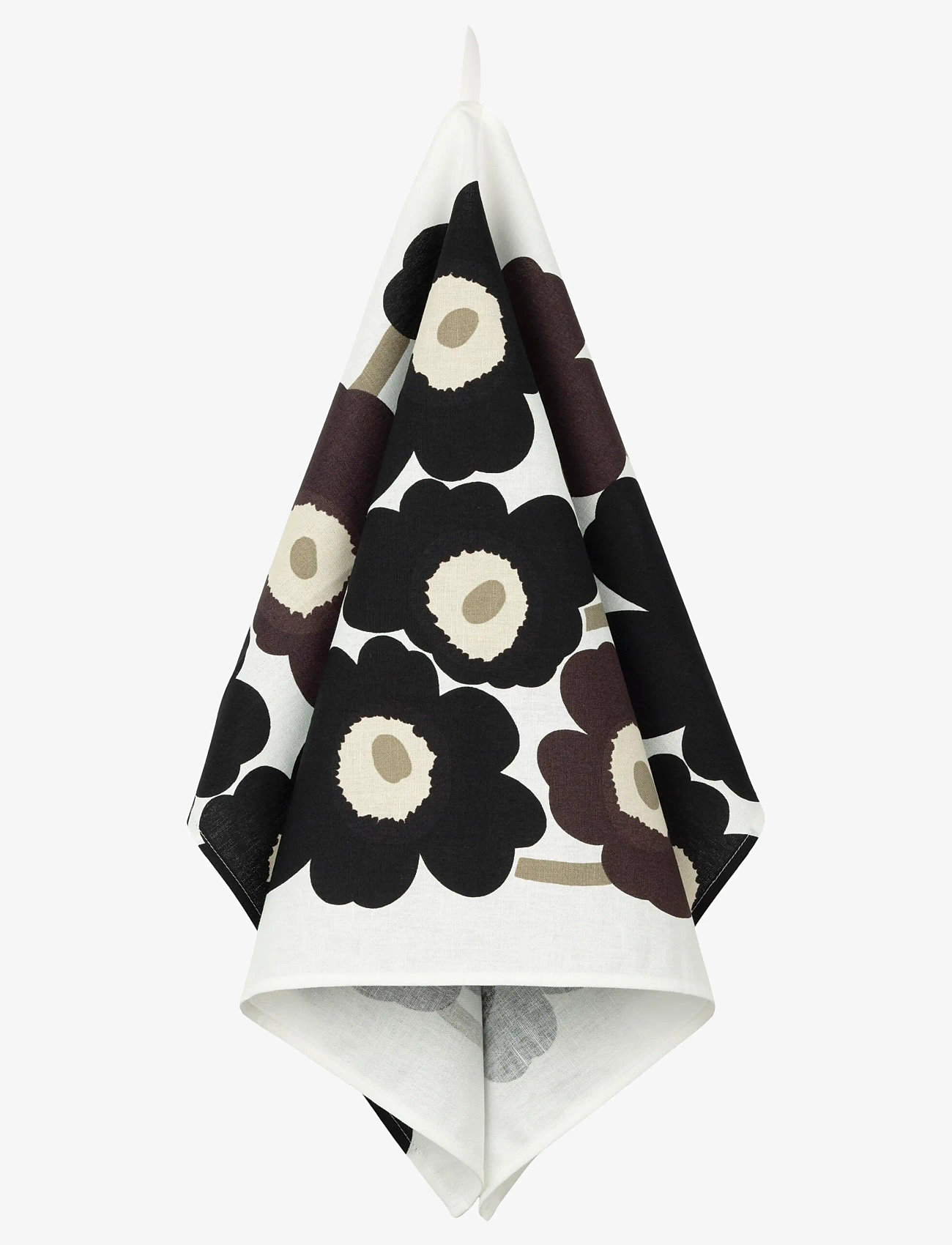 Marimekko Home - UNIKKO TEA TOWEL 47X70CM - tea towels - white, dark grey, beige - 0