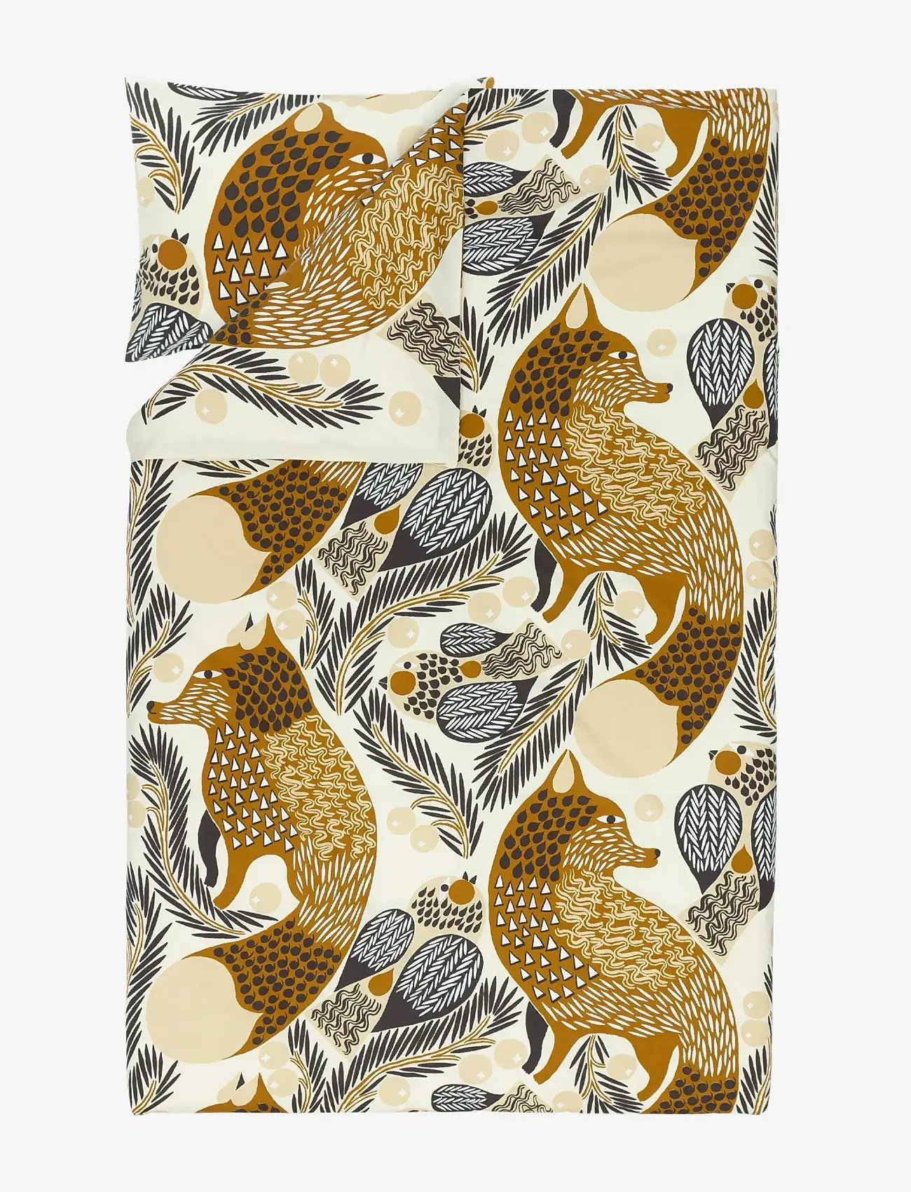 Marimekko Home - KETUNMARJA DC+PC 150X210+50X60 - bed sets - cream, caramel, charcoal - 0