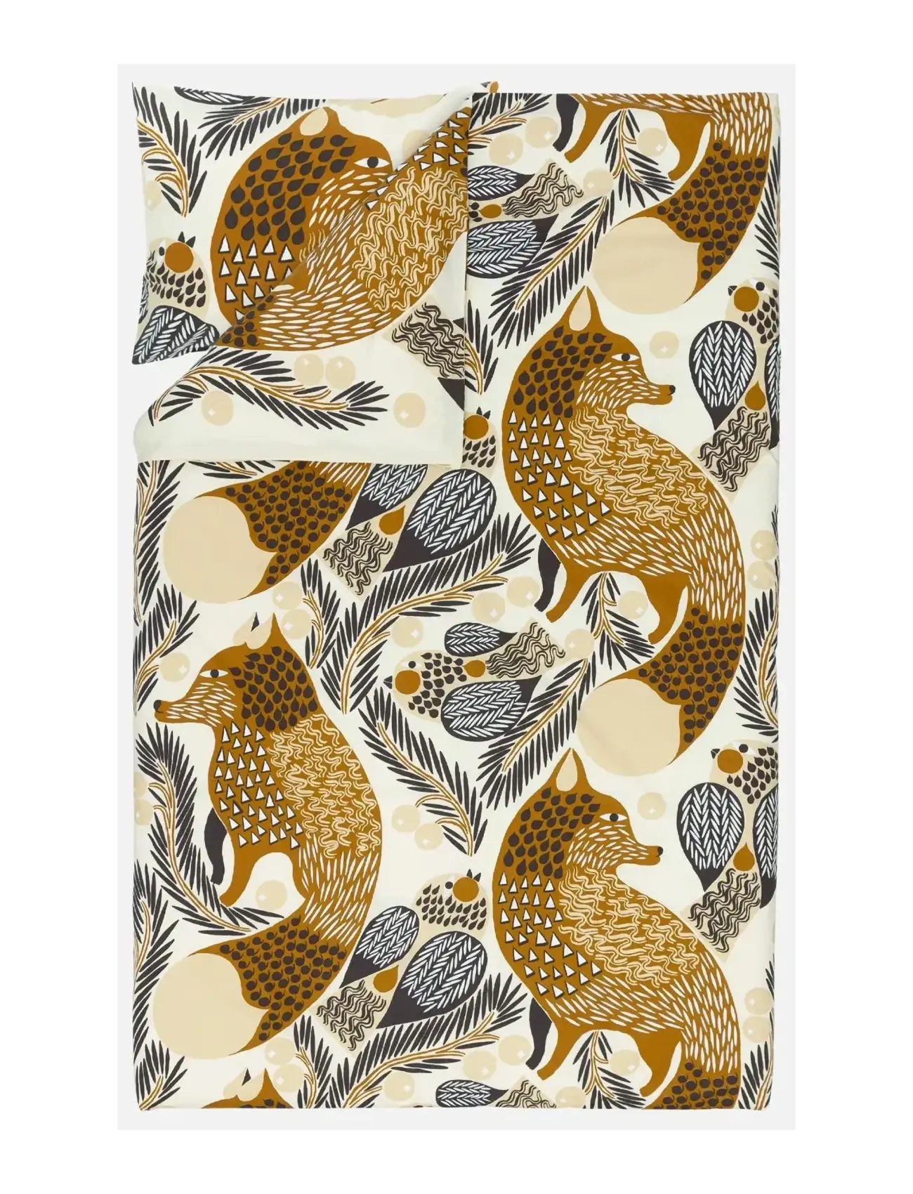 Marimekko Home KETUNMARJA DC+PC 150X210+50X60 - Vis alt - CREAM, CARAMEL, CHARCOAL / multi